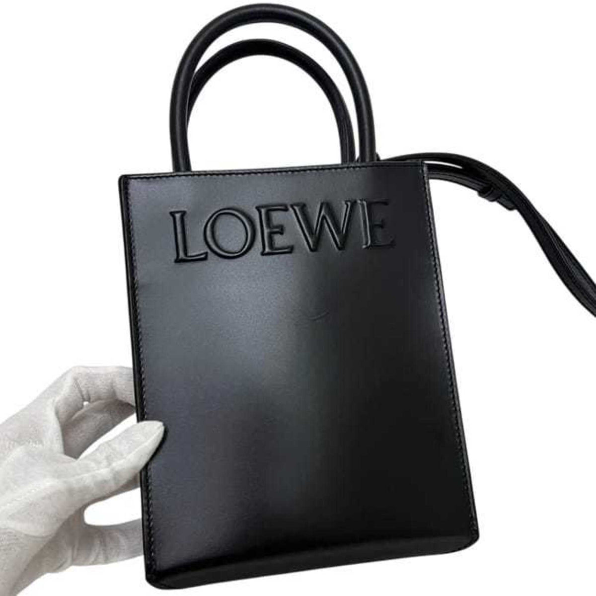 Loewe Black Leather Tote Bag (Pre-Owned)