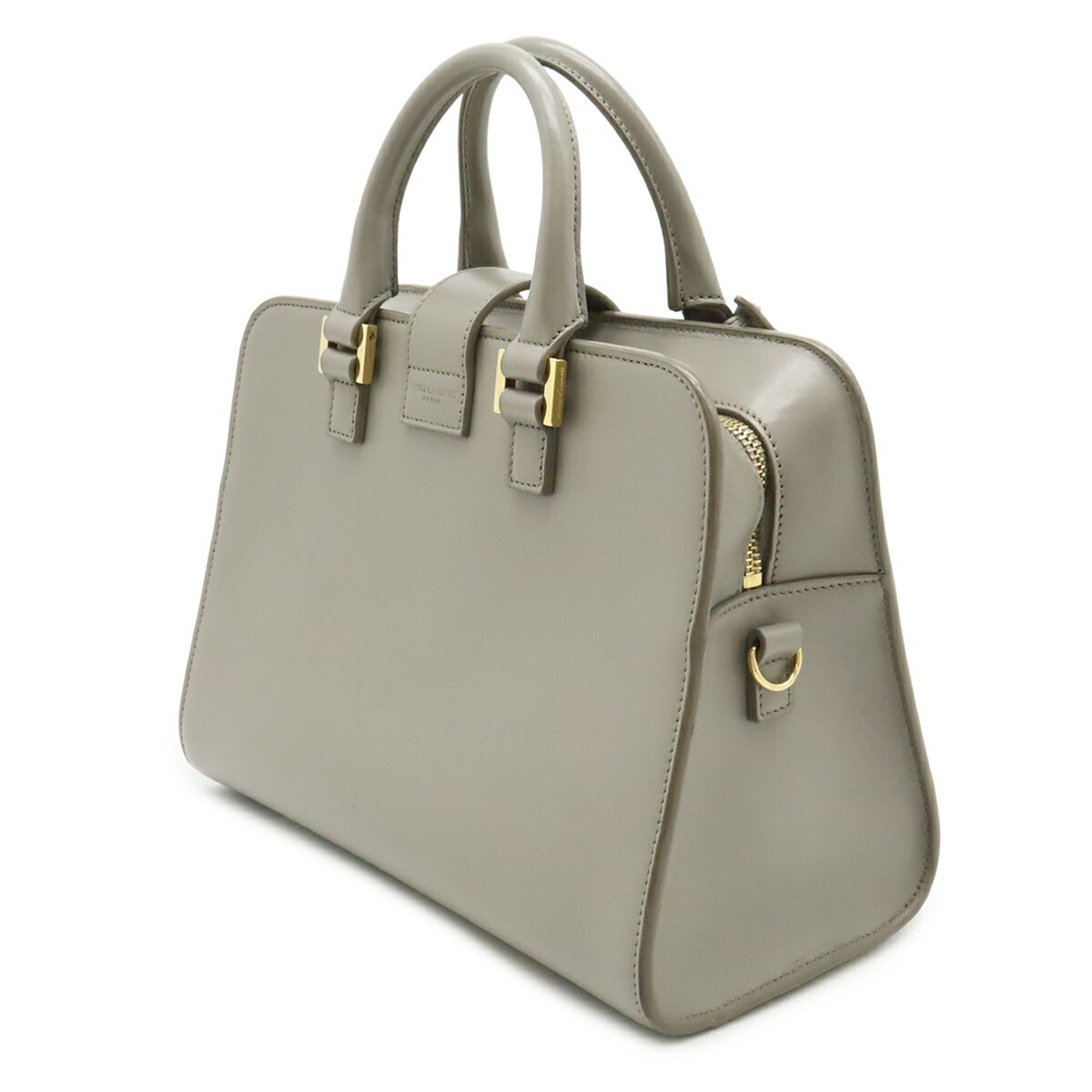 Yves Saint Laurent Gray Leather Handbag (Pre-Owned)