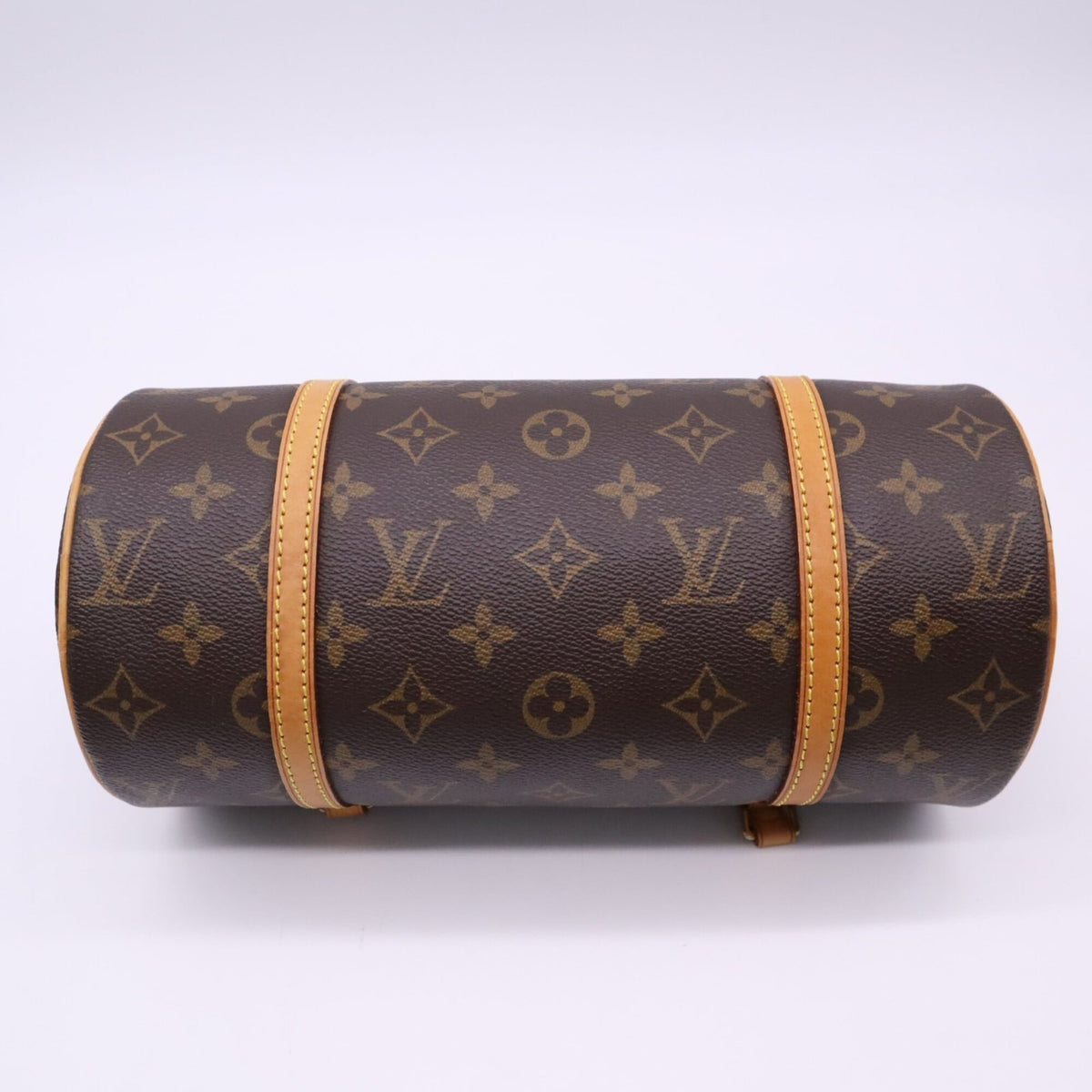 Louis Vuitton Monogram Beige Brown Coated Canvas Leather Handbag (Pre-Owned)