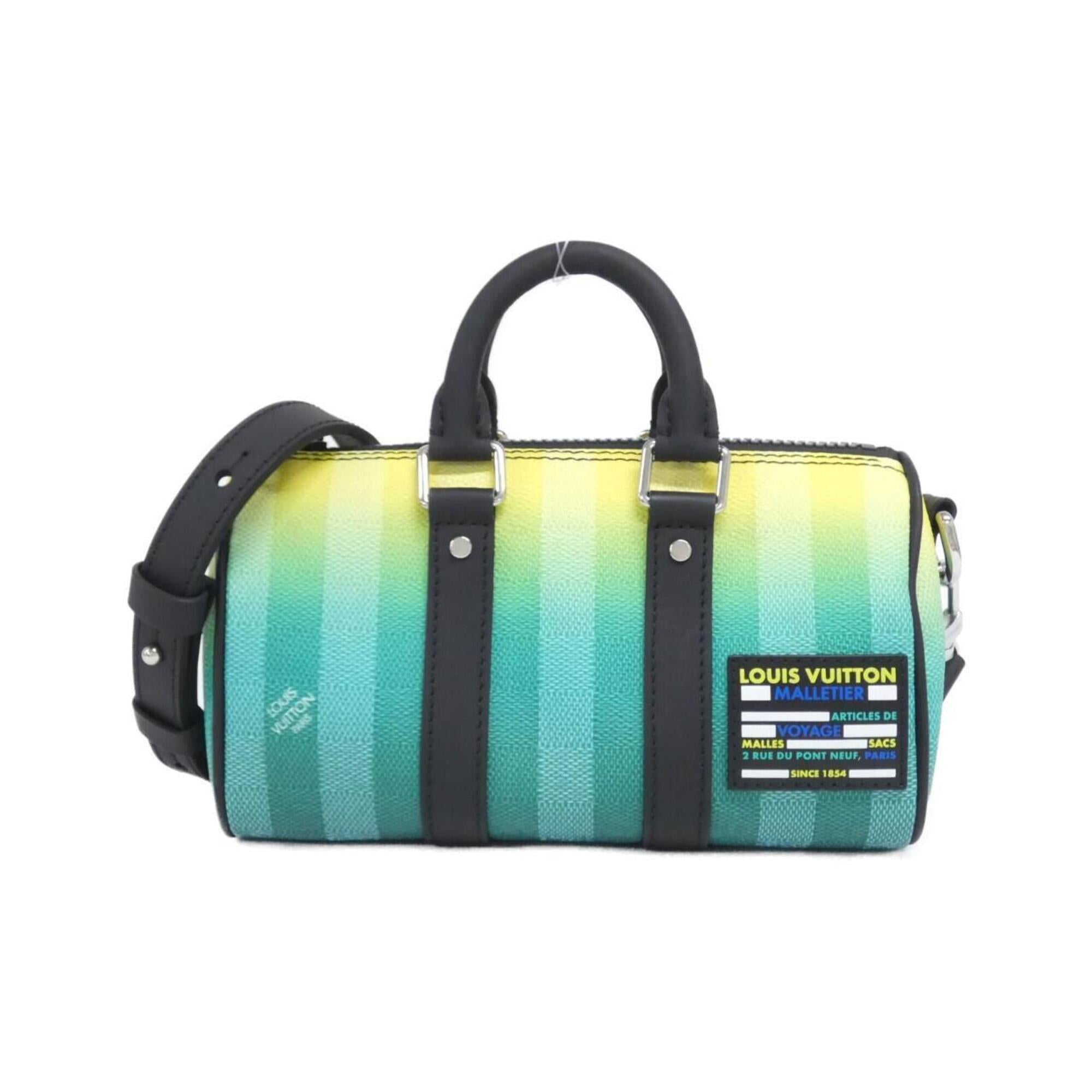 Louis Vuitton Vert Coated Canvas Boston Bag (Pre-Owned)