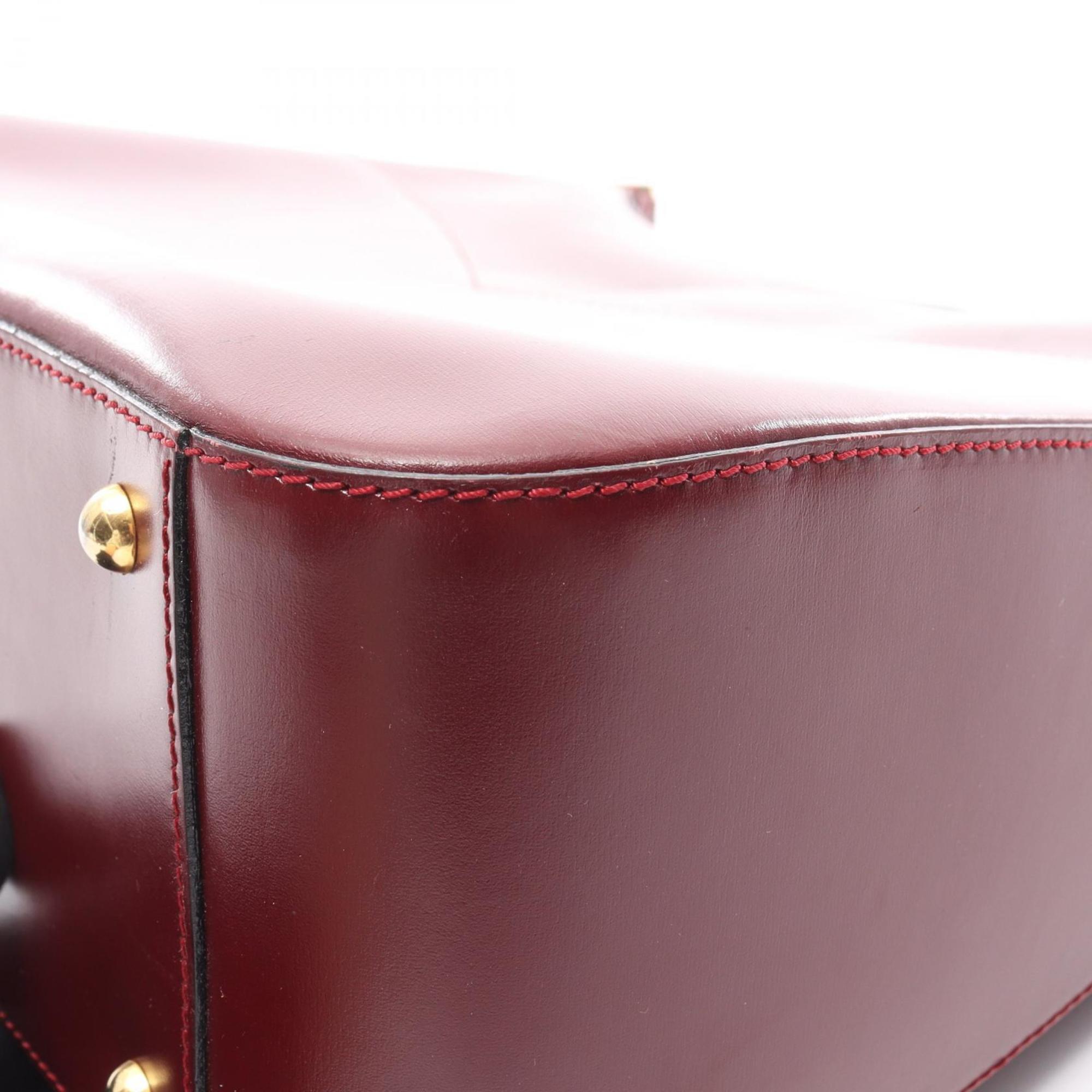 Yves Saint Laurent Bordeaux Leather Handbag Shoulder Bag (Pre-Owned)