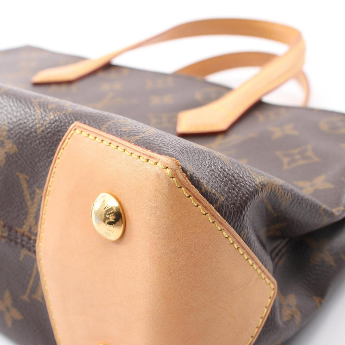 Louis Vuitton Brown Monogram Coated Canvas Leather Handbag (Pre-Owned)