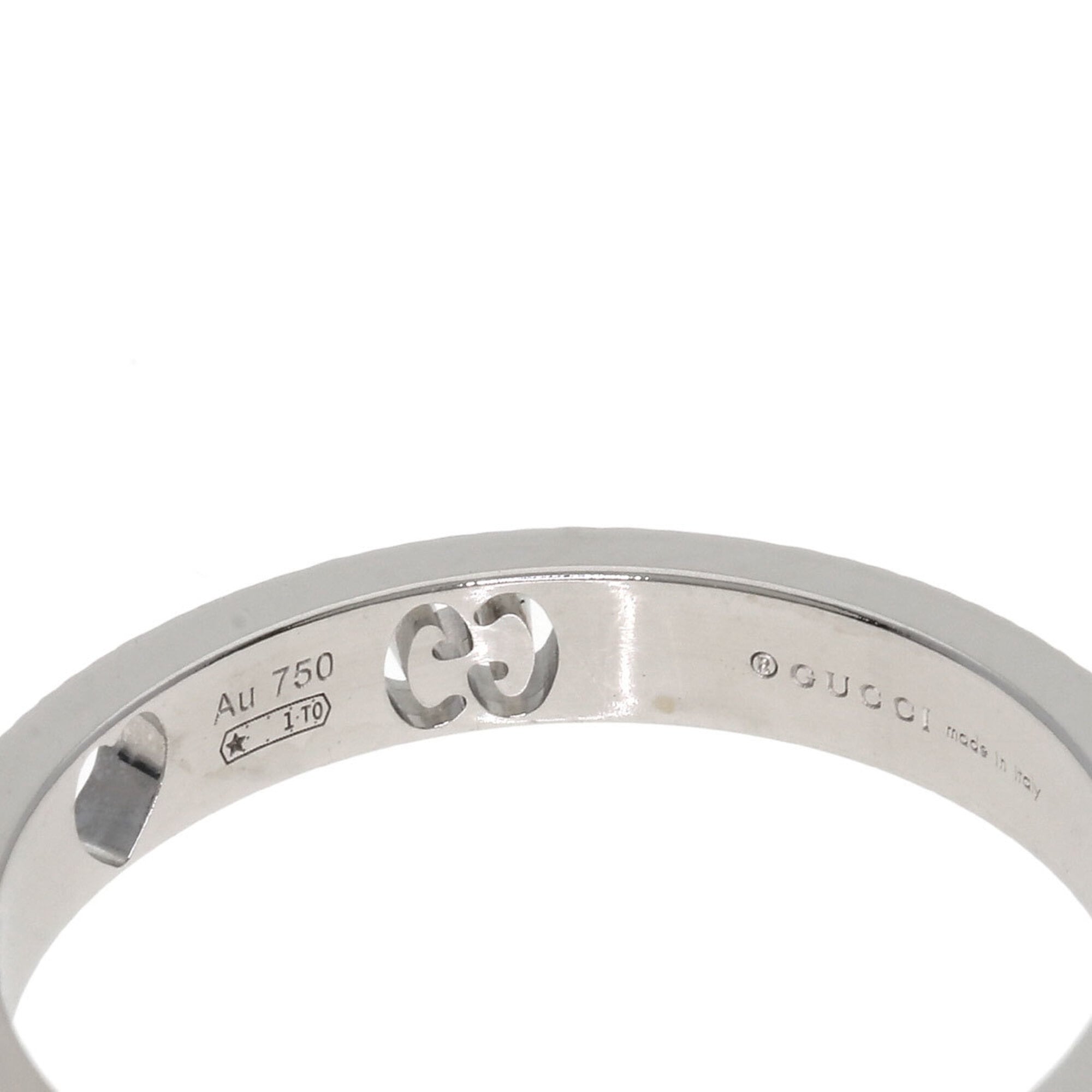Gucci Icon White Gold (18K) Band Ring (Pre-Owned)
