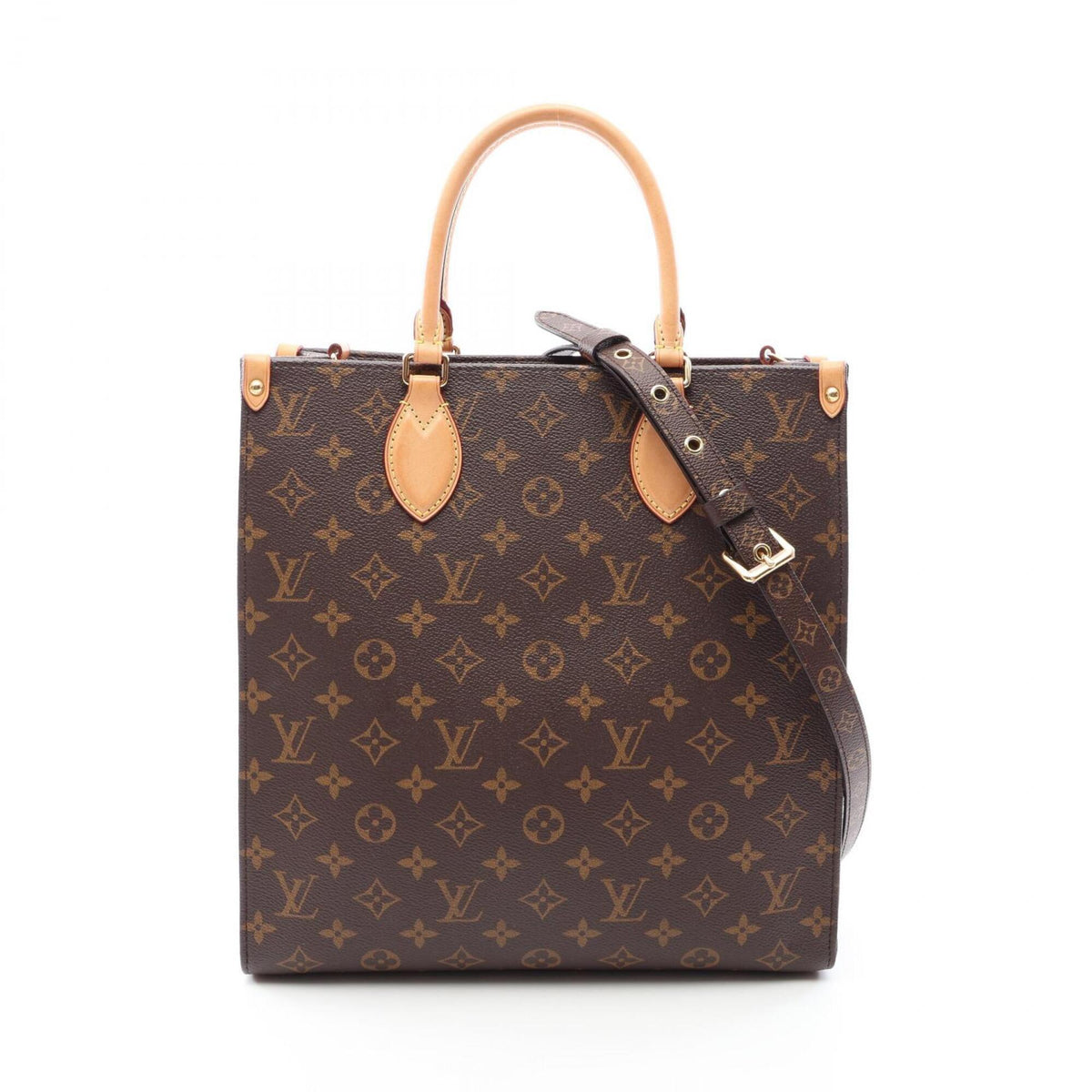 Louis Vuitton Brown Coated Canvas Pvc Monogram Leather Handbag Tote Bag (Pre-Owned)