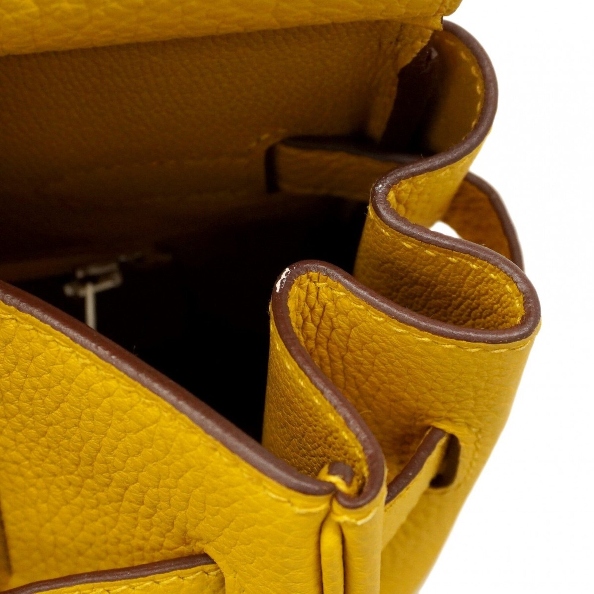 Hermes Yellow Togo Leather Handbag (Pre-Owned)