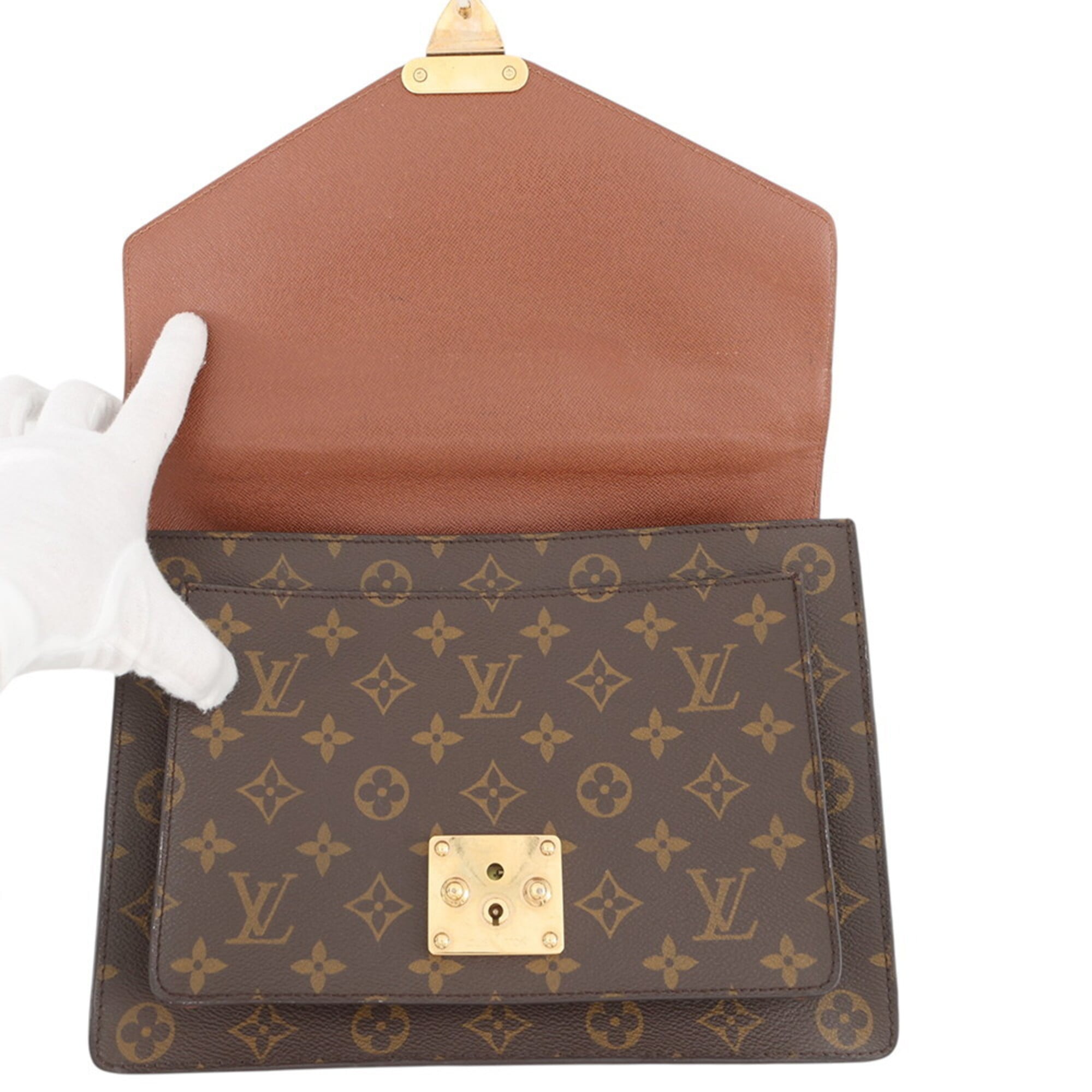 Louis Vuitton Brown Monogram Monogram Handbag Shoulder Bag (Pre-Owned)