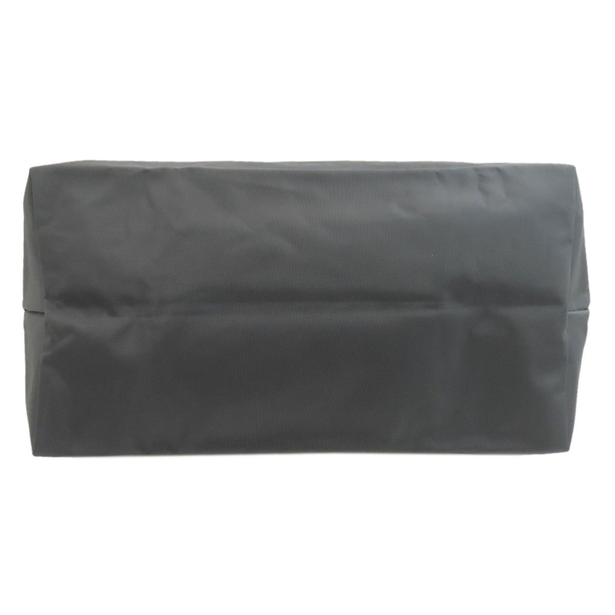 Longchamp Le Pliage Brown Gray Nylon Boston Bag (Pre-Owned)