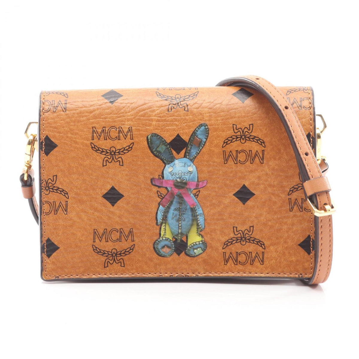 Mcm Brown Multi-Color Coated Canvas Leather Handbag Shoulder Bag (Pre-Owned)