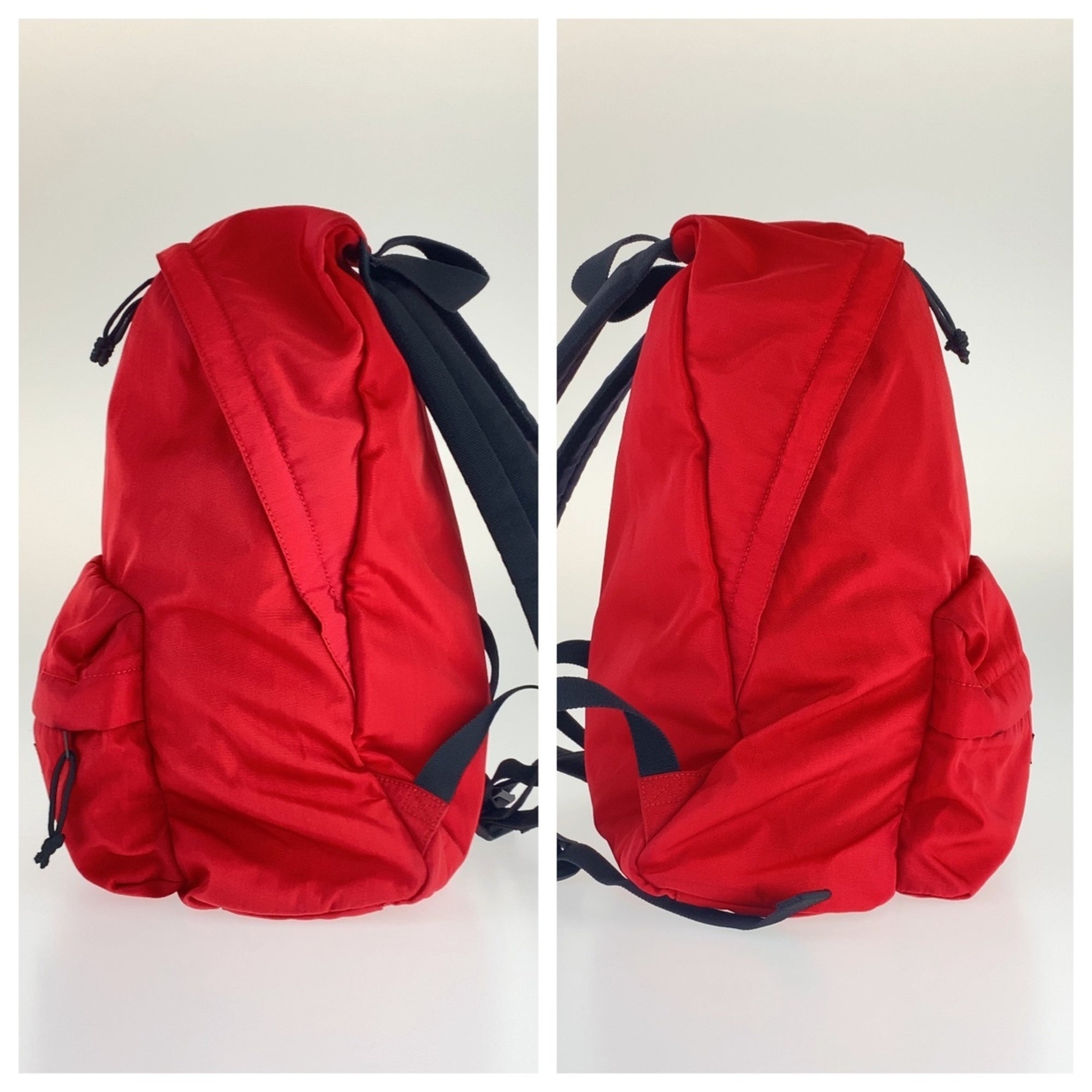 Balenciaga Black Red Color Nylon Backpack (Pre-Owned)