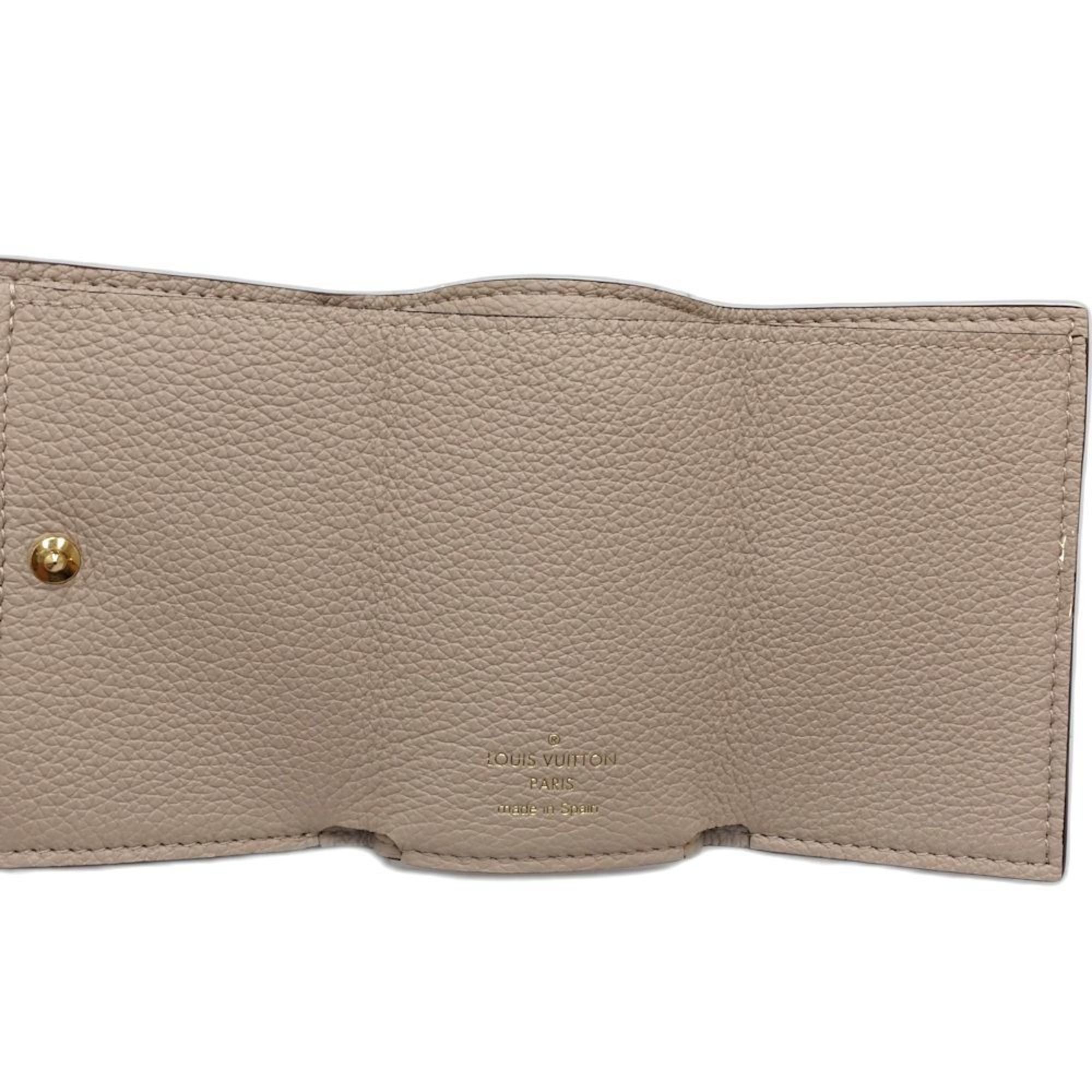 Louis Vuitton Grayish Leather Wallet (Tri-Fold) (Pre-Owned)