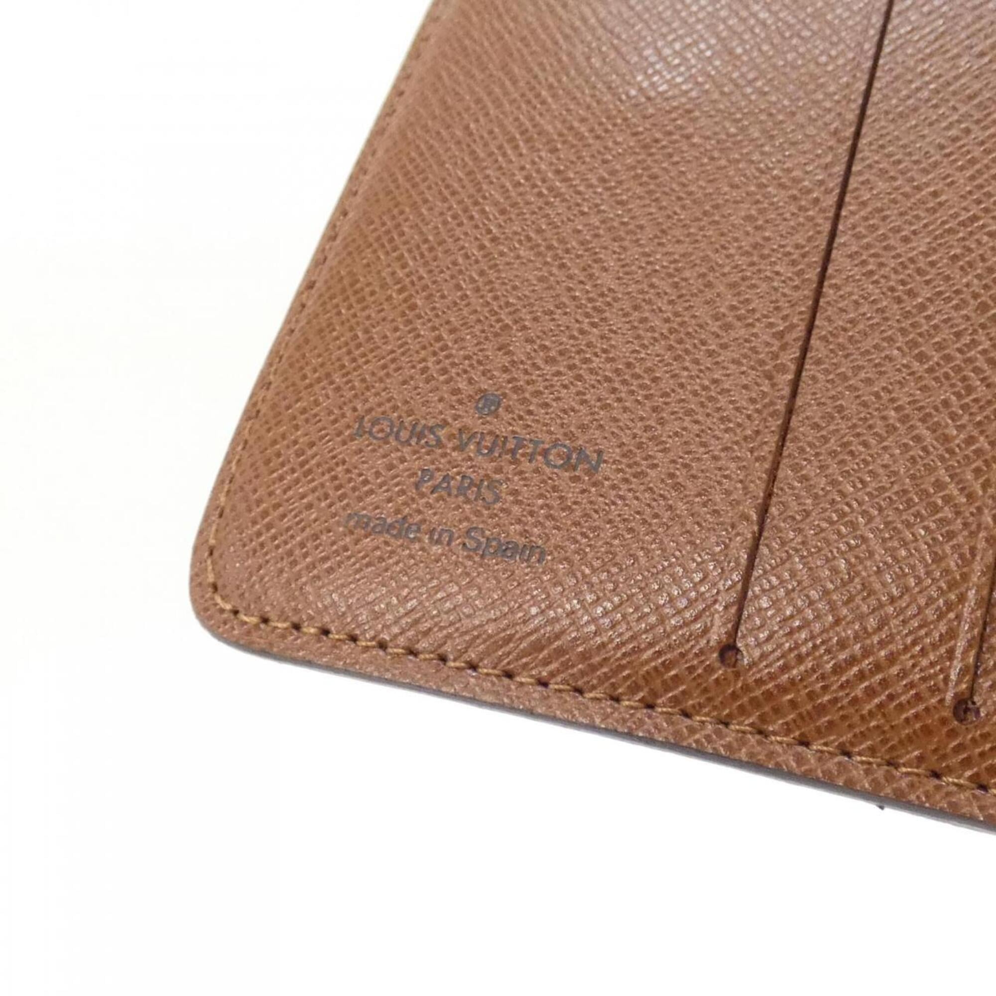 Louis Vuitton Marron Coated Canvas Wallet (Bi-Fold) (Pre-Owned)
