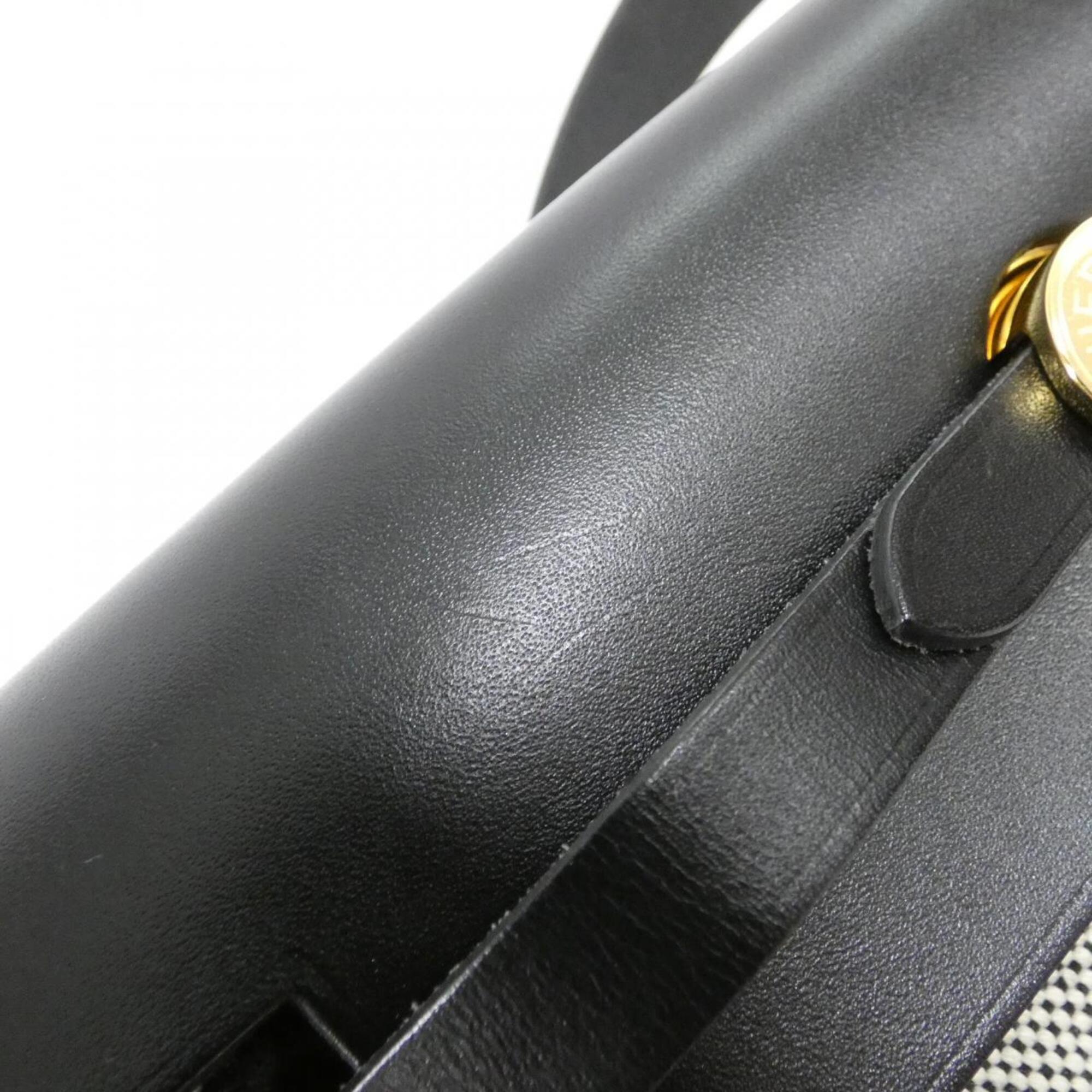 Hermes Black Ecru Shoulder Bag (Pre-Owned)