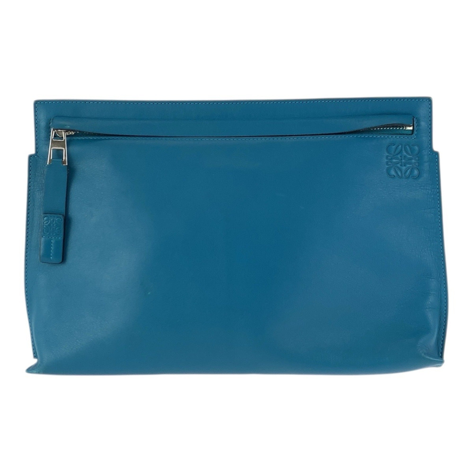 Loewe Turquoise Leather Clutch Bag (Pre-Owned)