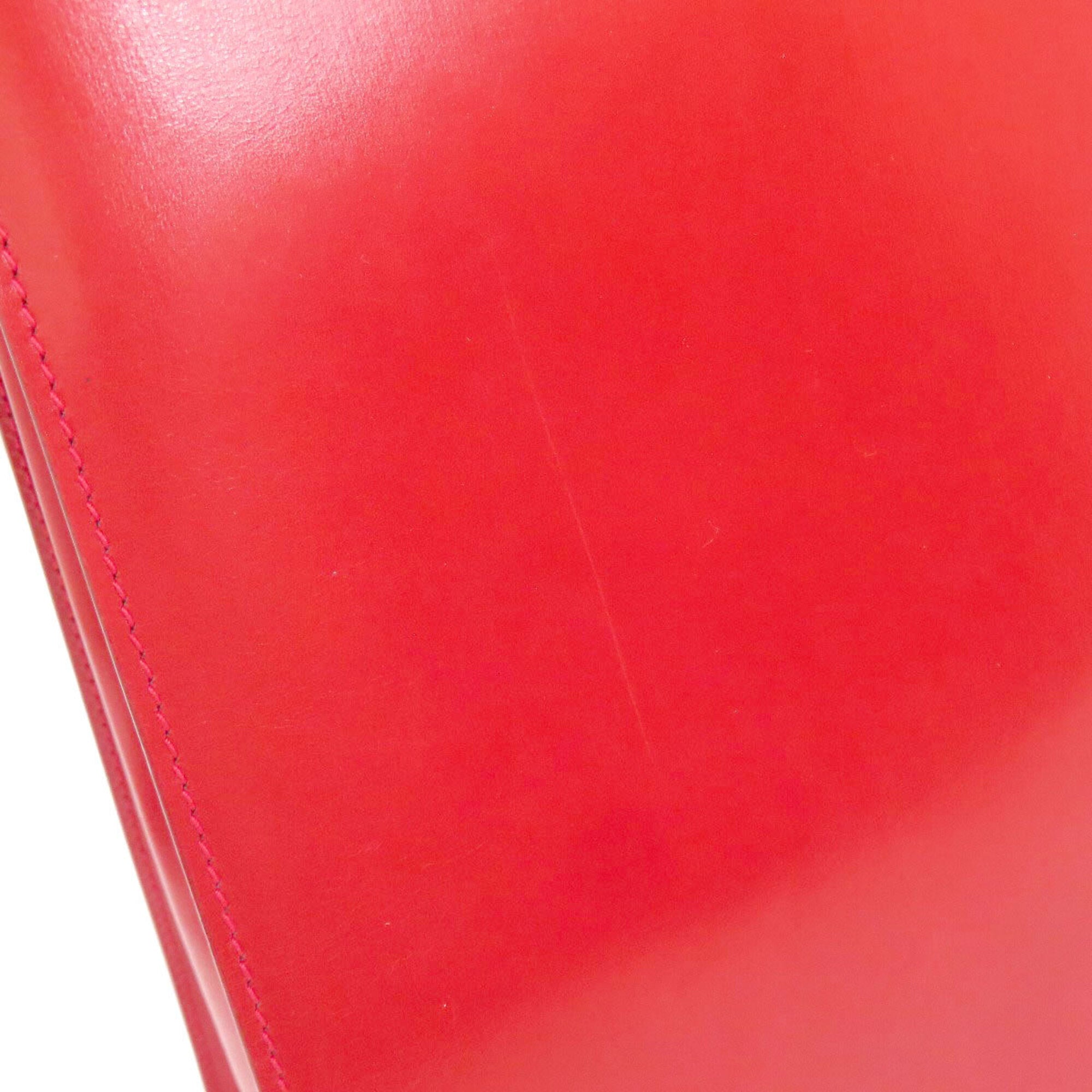 Gucci Red Color Leather Handbag (Pre-Owned)