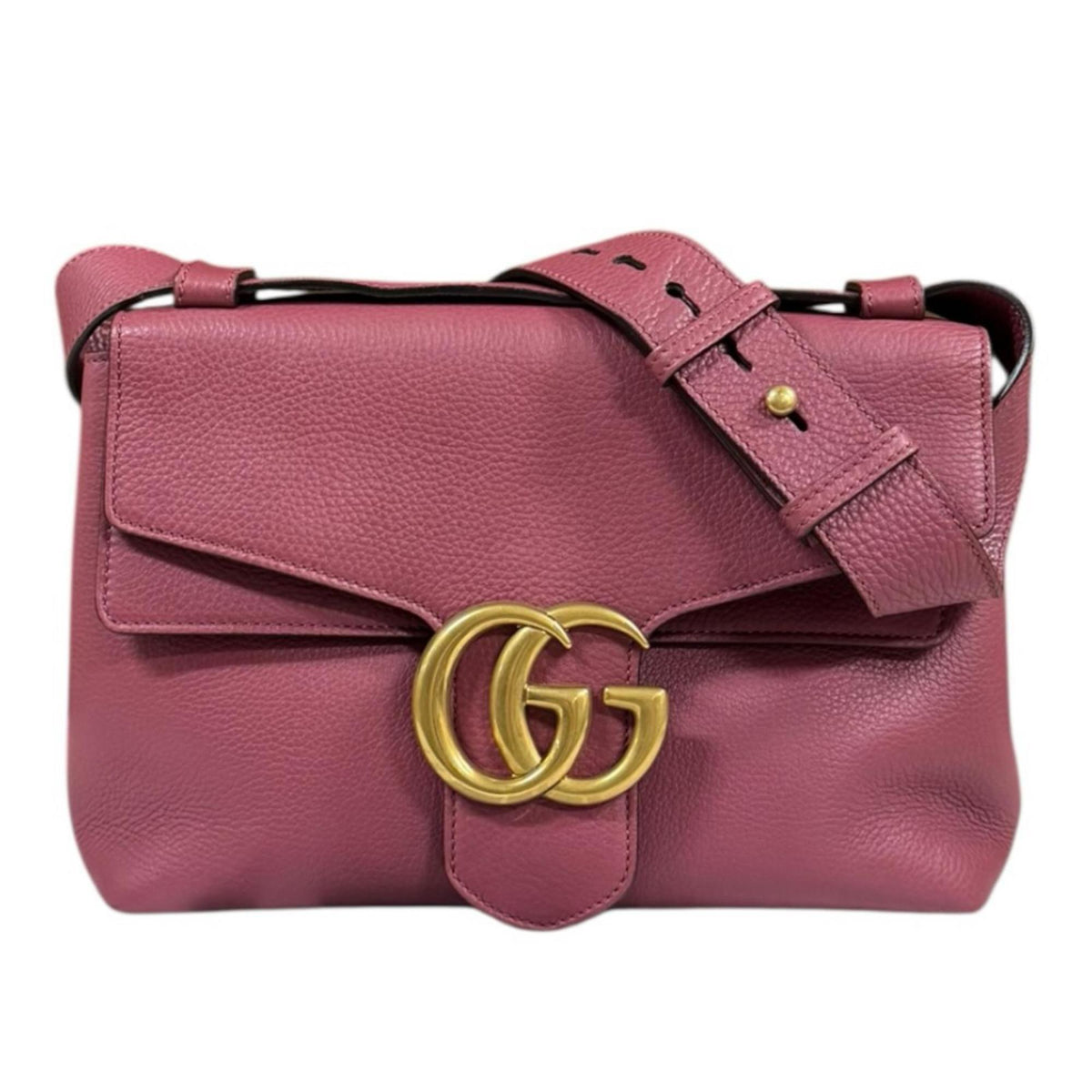 Gucci Pink Leather Shoulder Bag (Pre-Owned)