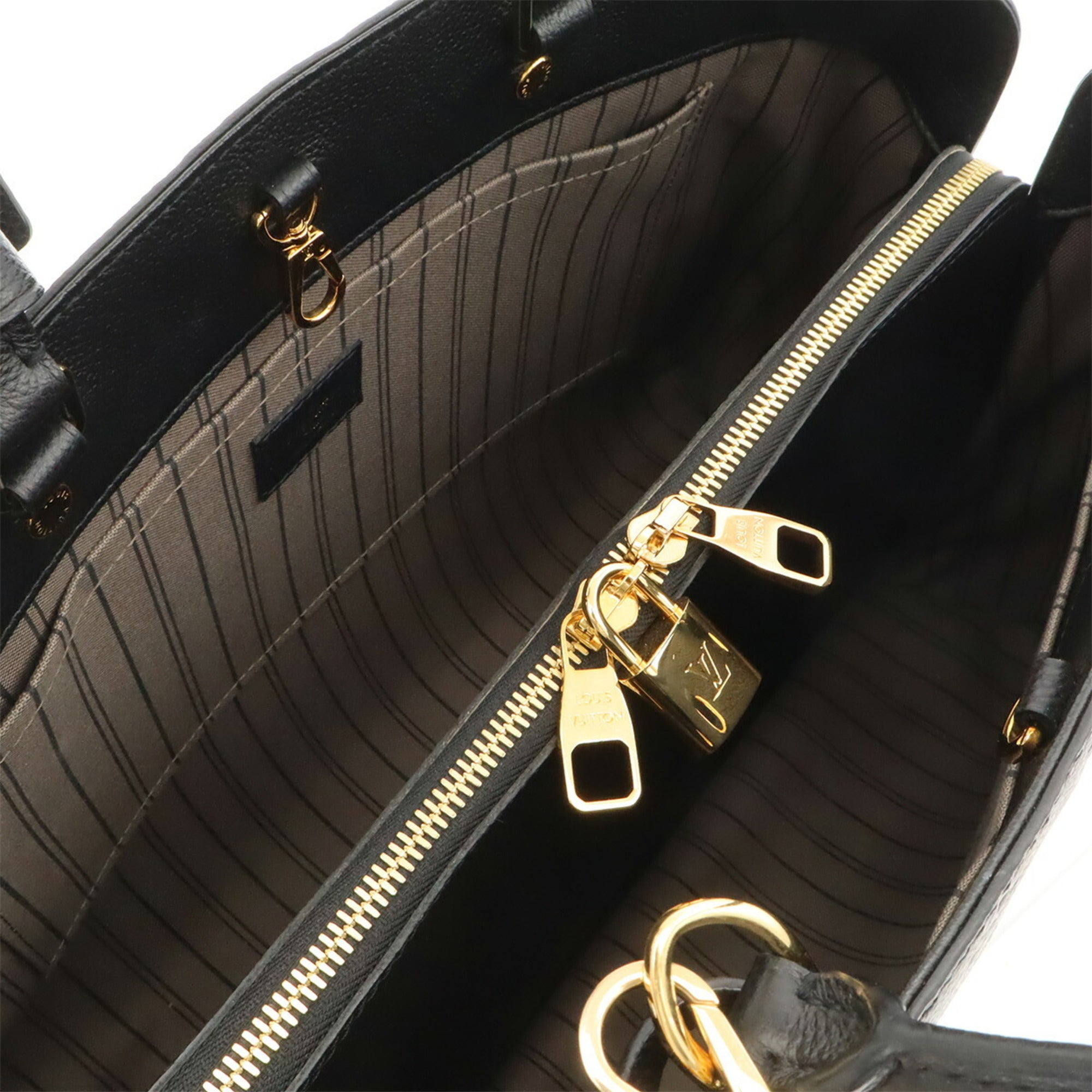 Louis Vuitton Black Noir Monogram Empreinte Handbag Shoulder Bag Tote Bag (Pre-Owned)