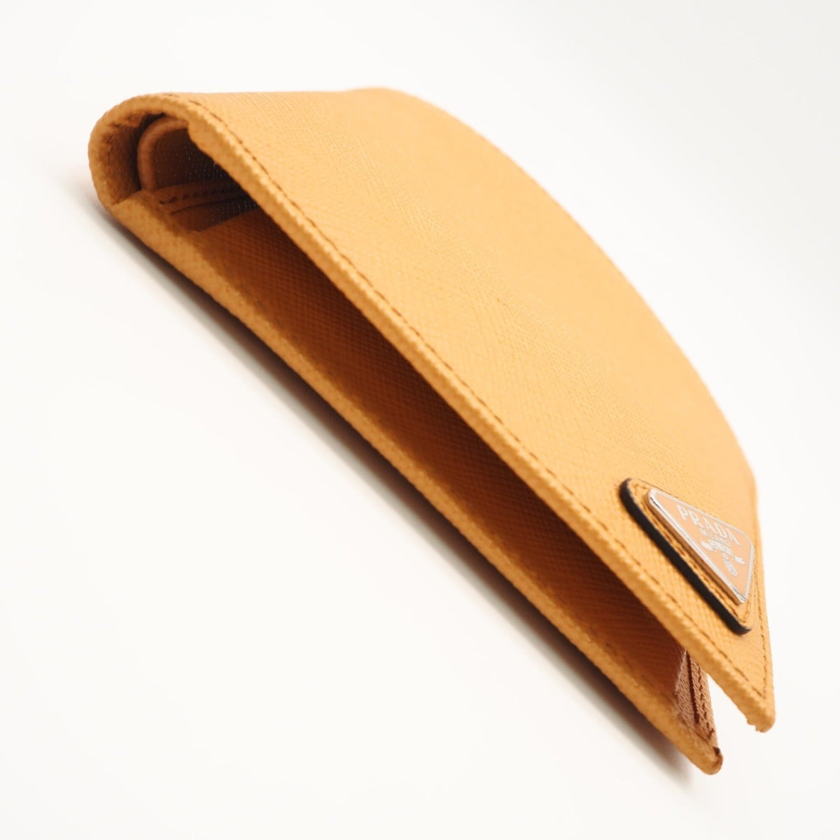 Prada Saffiano Orange Saffiano Wallet (Bi-Fold) (Pre-Owned)