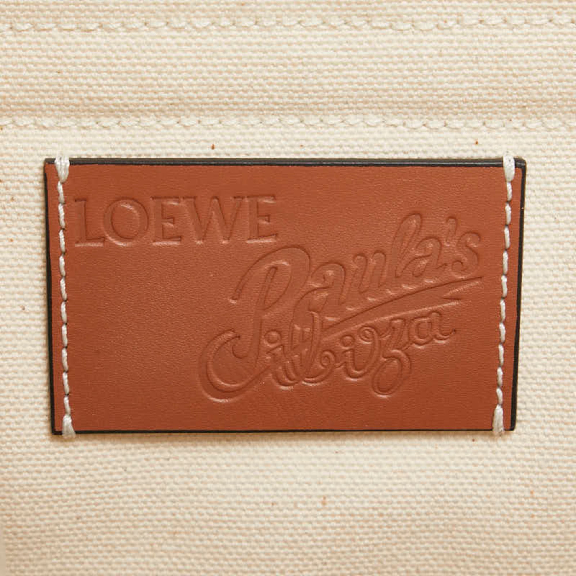 Loewe Blue Ivory White Canvas Tote Bag (Pre-Owned)