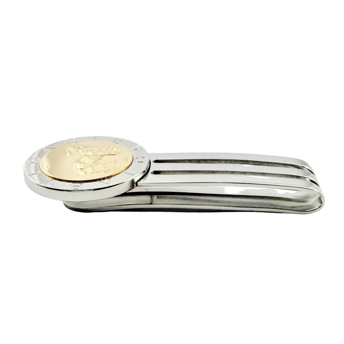 Bvlgari Gold Silver Stainless Steel Money Clip (Pre-Owned)