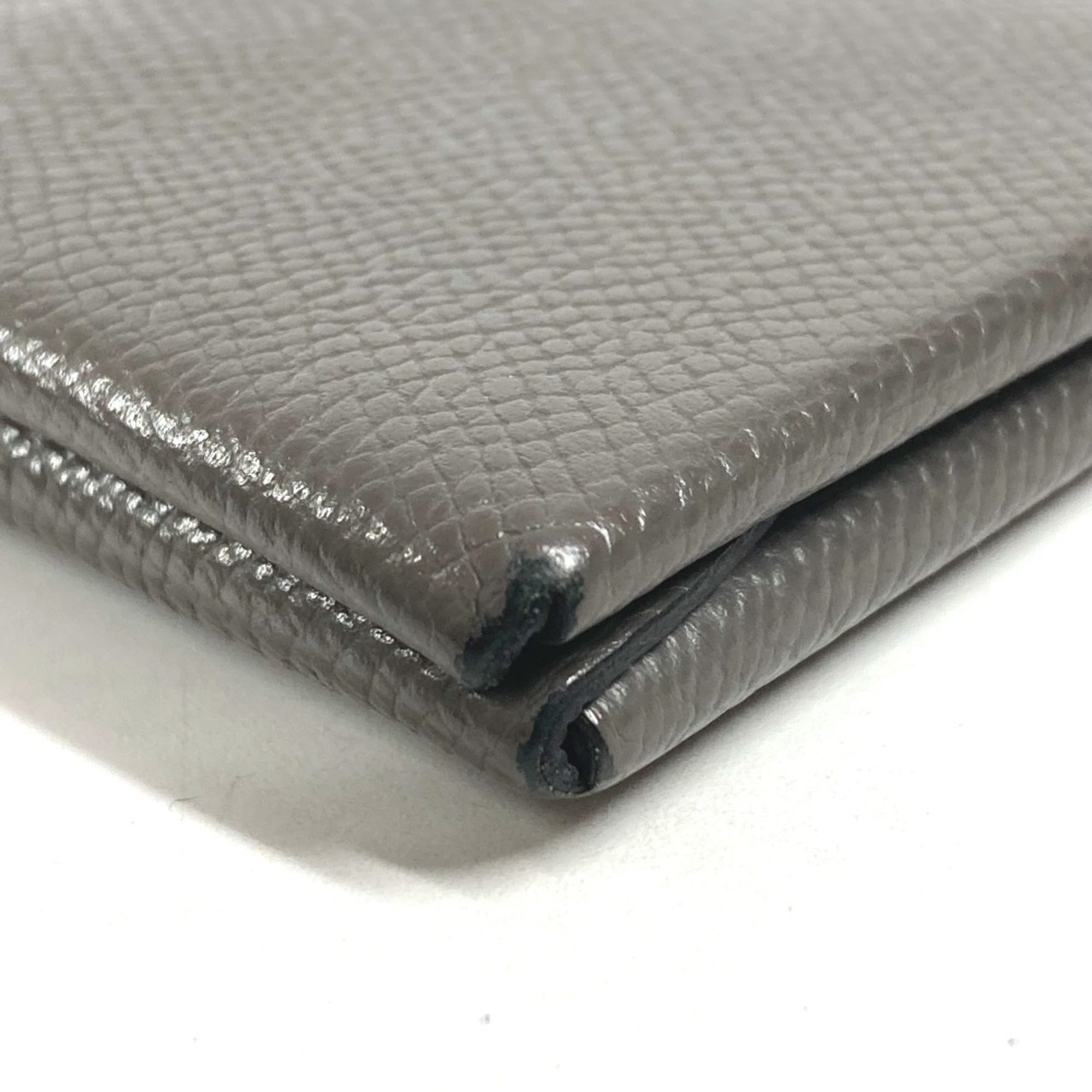 Hermes Gray Chevre Leather Wallet (Bi-Fold) (Pre-Owned)