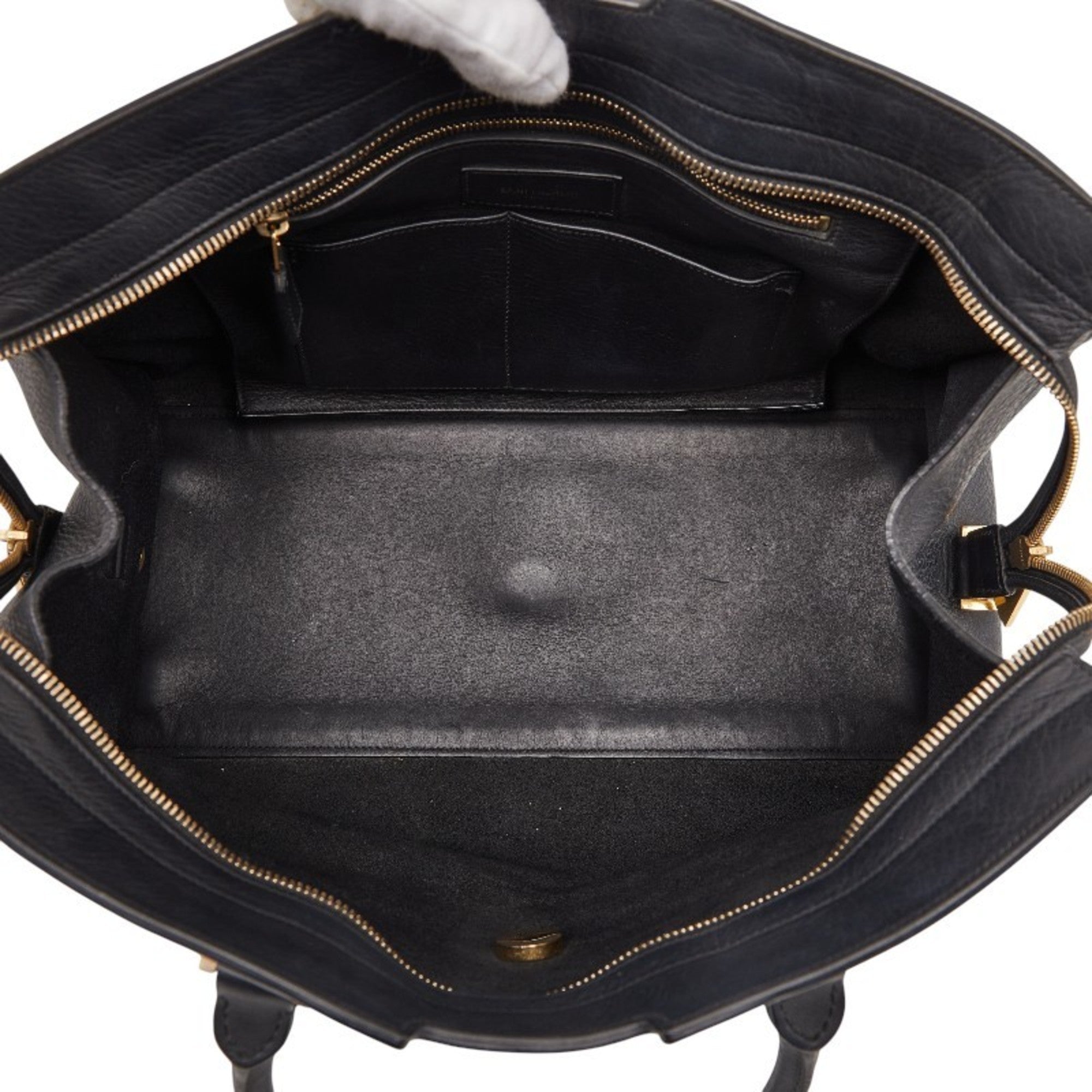 Saint Laurent Black Leather Handbag (Pre-Owned)