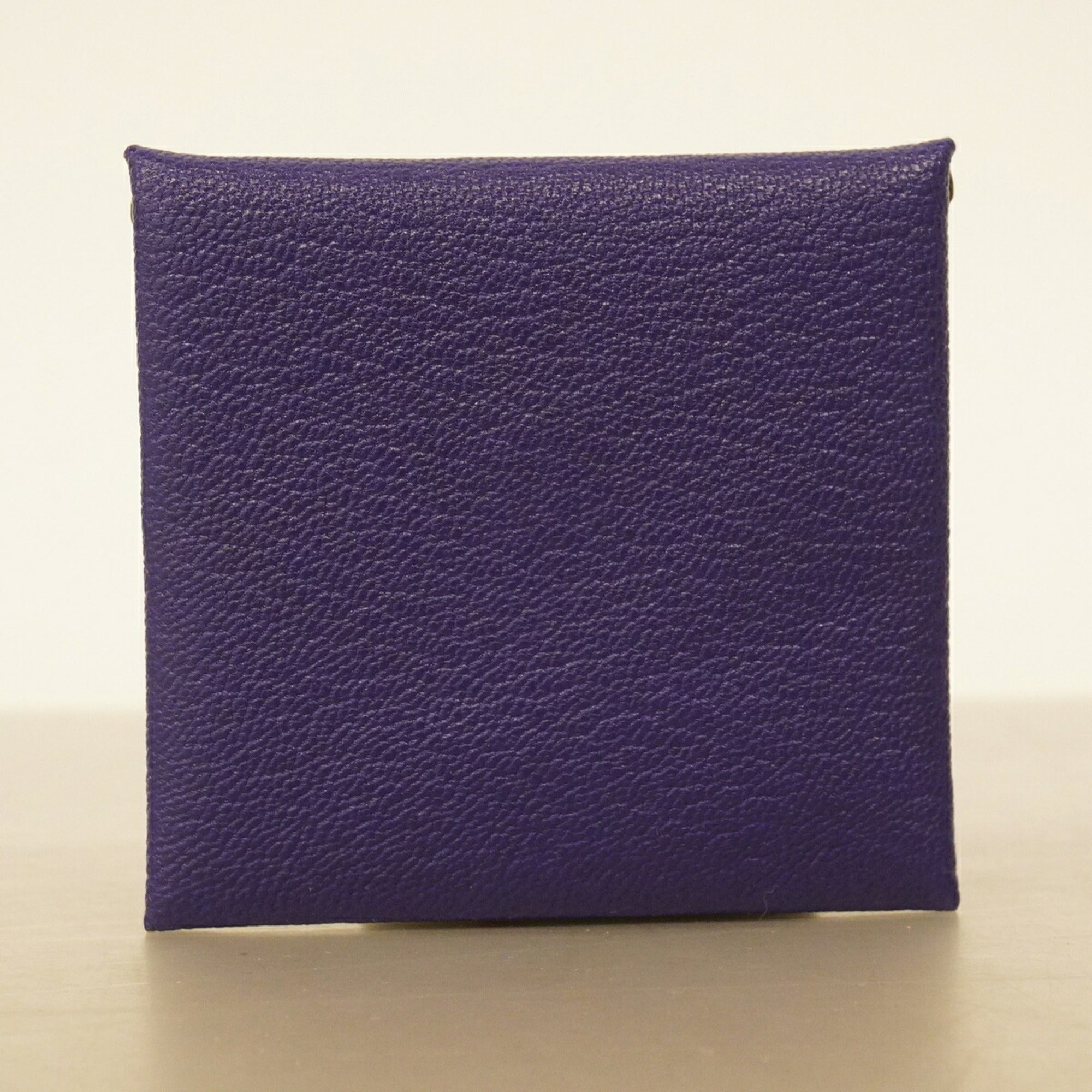 Hermes Purple Chevre Myzore Leather Coin Purse/Coin Case (Pre-Owned)