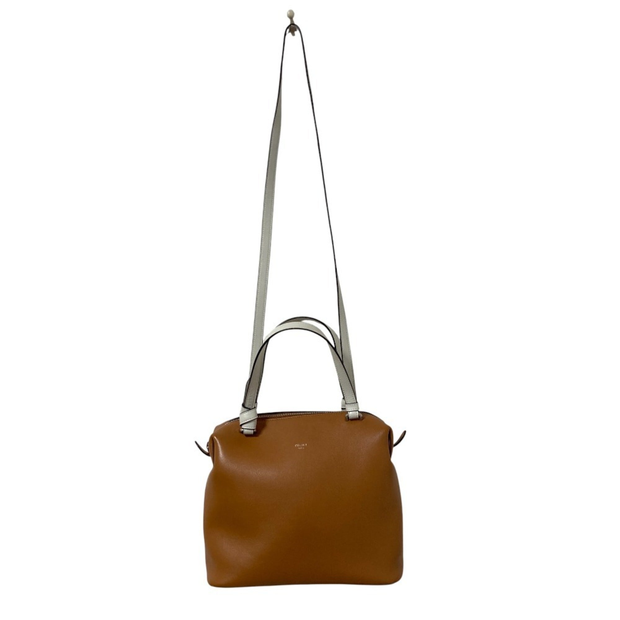 Celine Brown Leather Handbag Shoulder Bag (Pre-Owned)