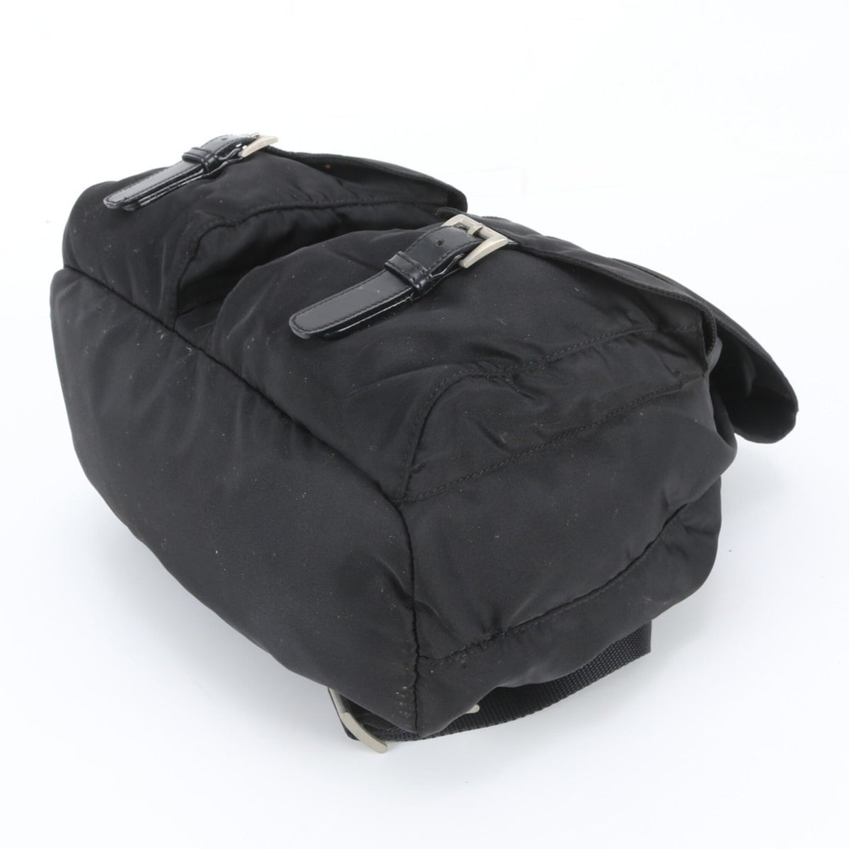 Prada Black Leather Nylon Backpack (Pre-Owned)