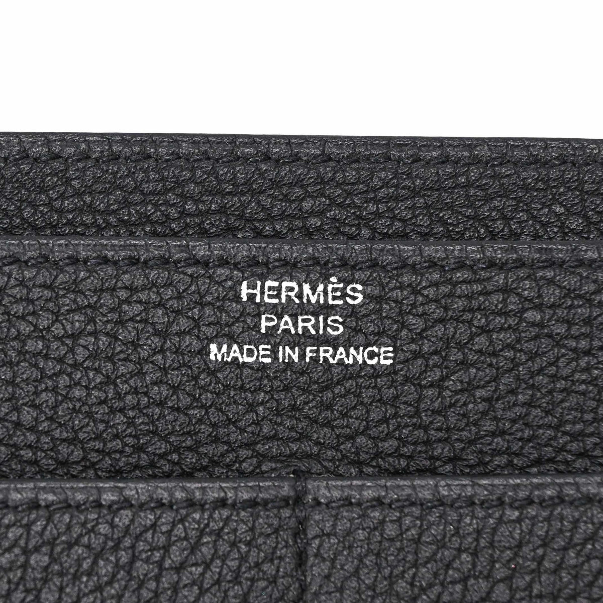 Hermes Black Evercalf Leather Wallet (Bi-Fold) (Pre-Owned)