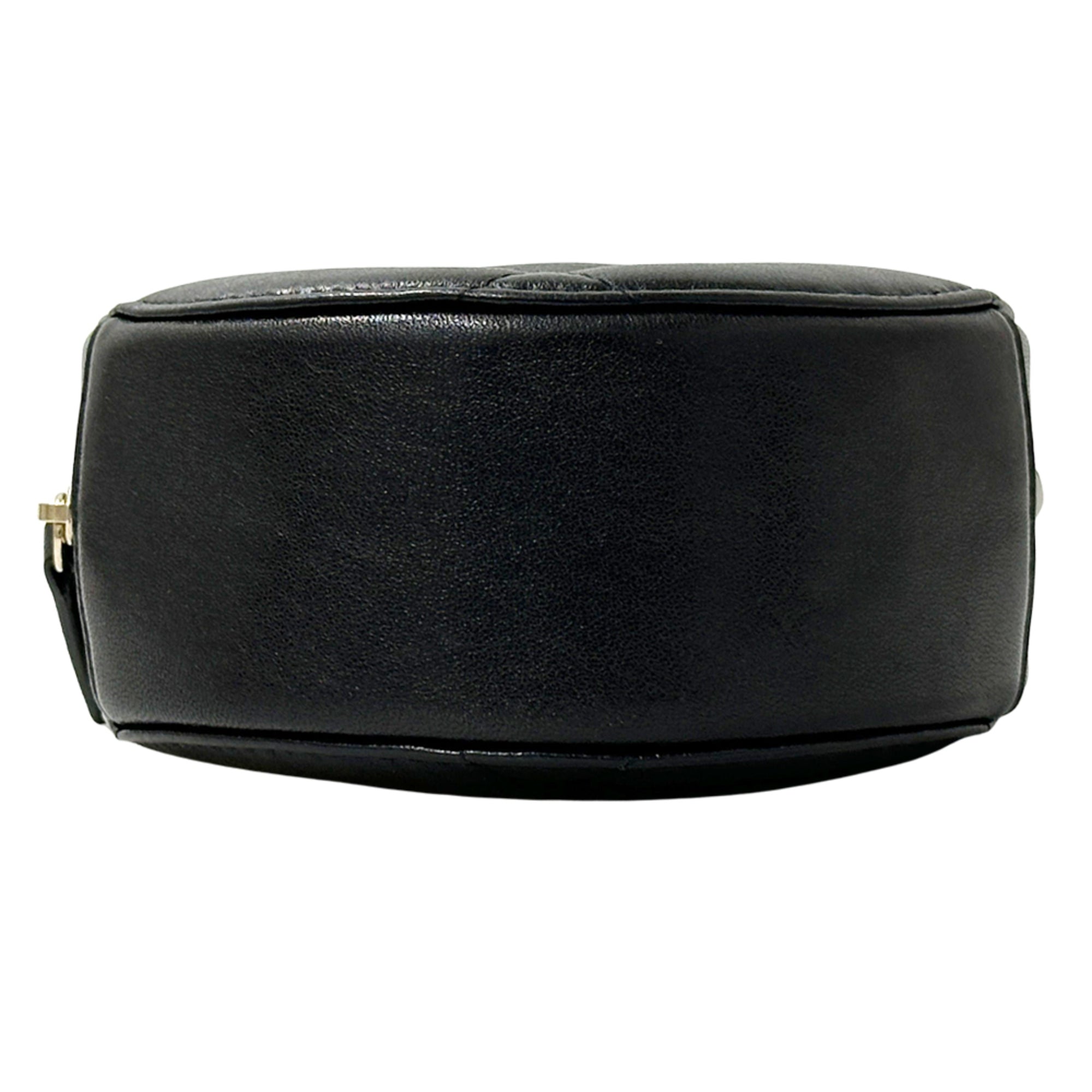 Chanel Black Leather Handbag Shoulder Bag (Pre-Owned)