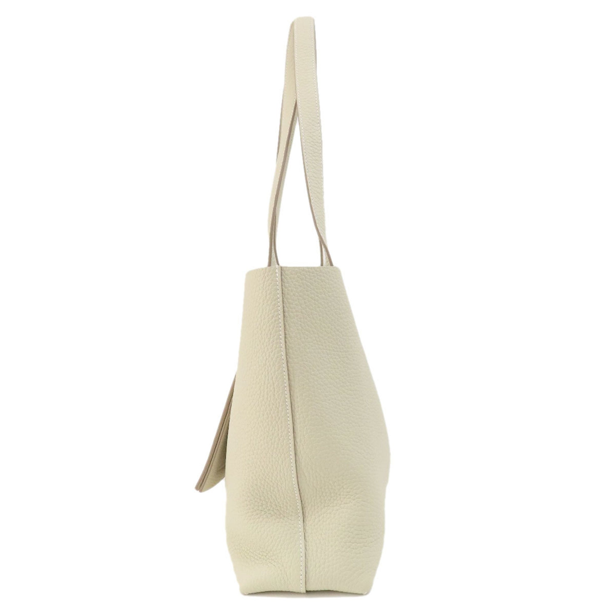 Hermes White Taurillon Clemence Leather Tote Bag (Pre-Owned)