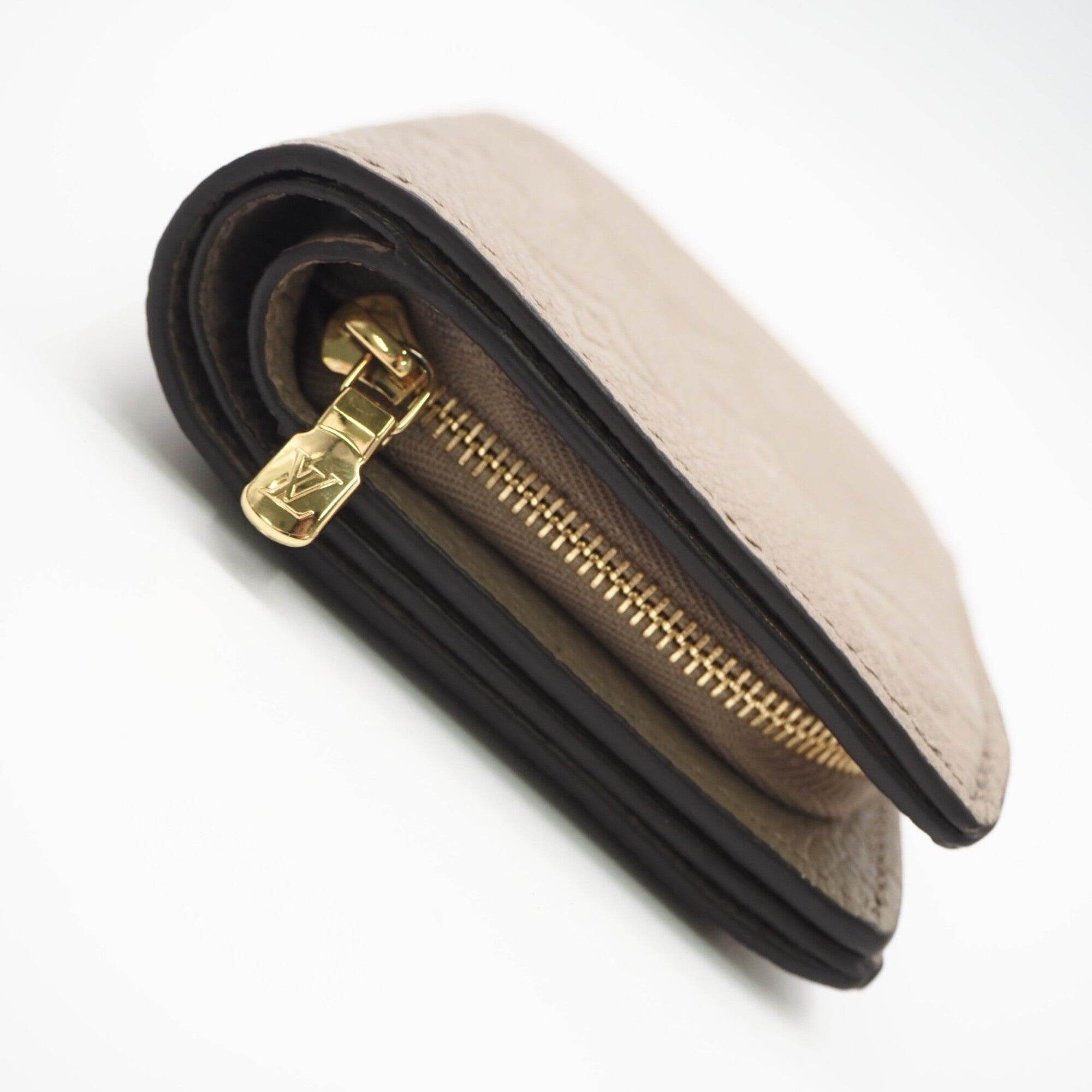 Louis Vuitton Empreinte Beige Leather Wallet (Bi-Fold) (Pre-Owned)