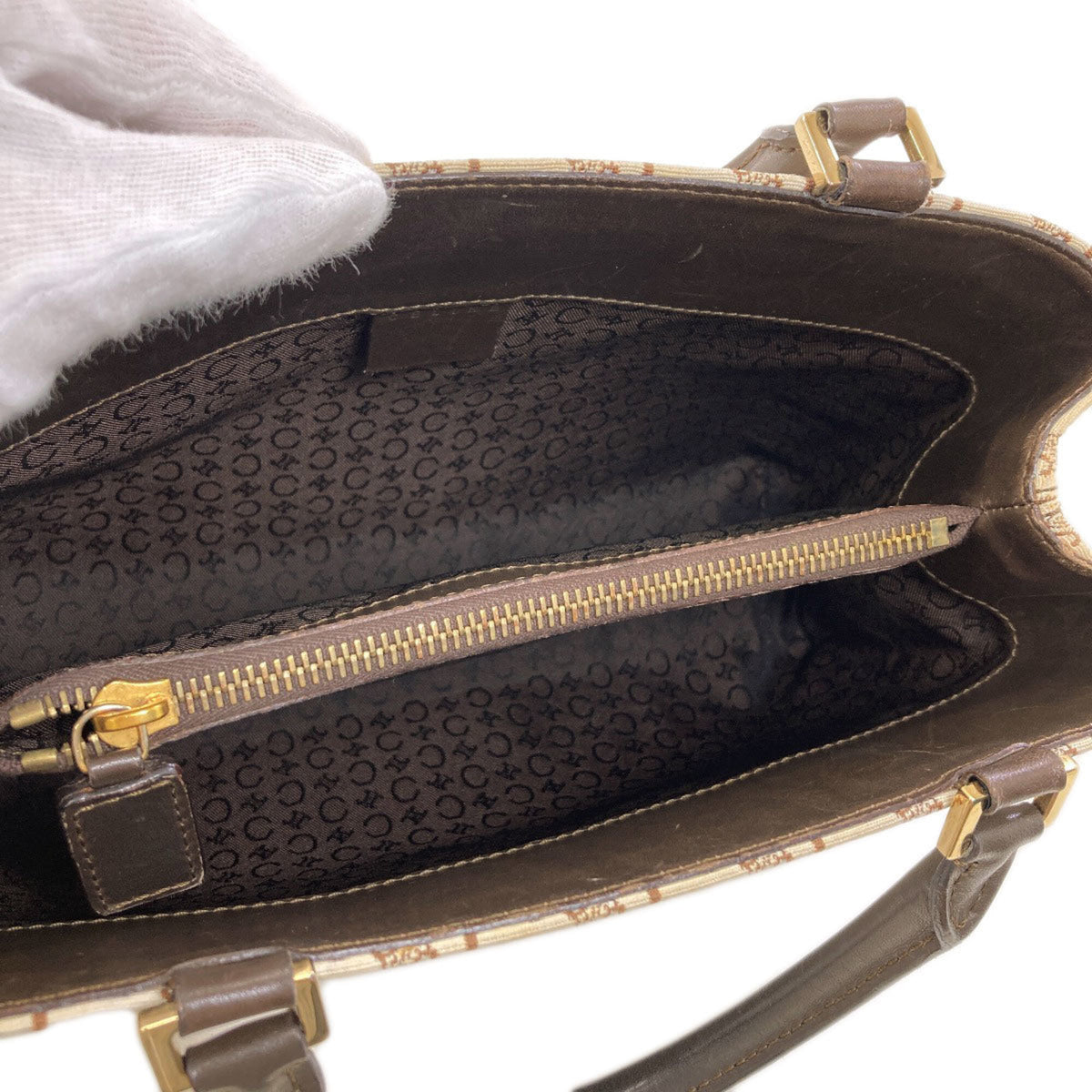 Celine Beige Canvas Leather Handbag (Pre-Owned)