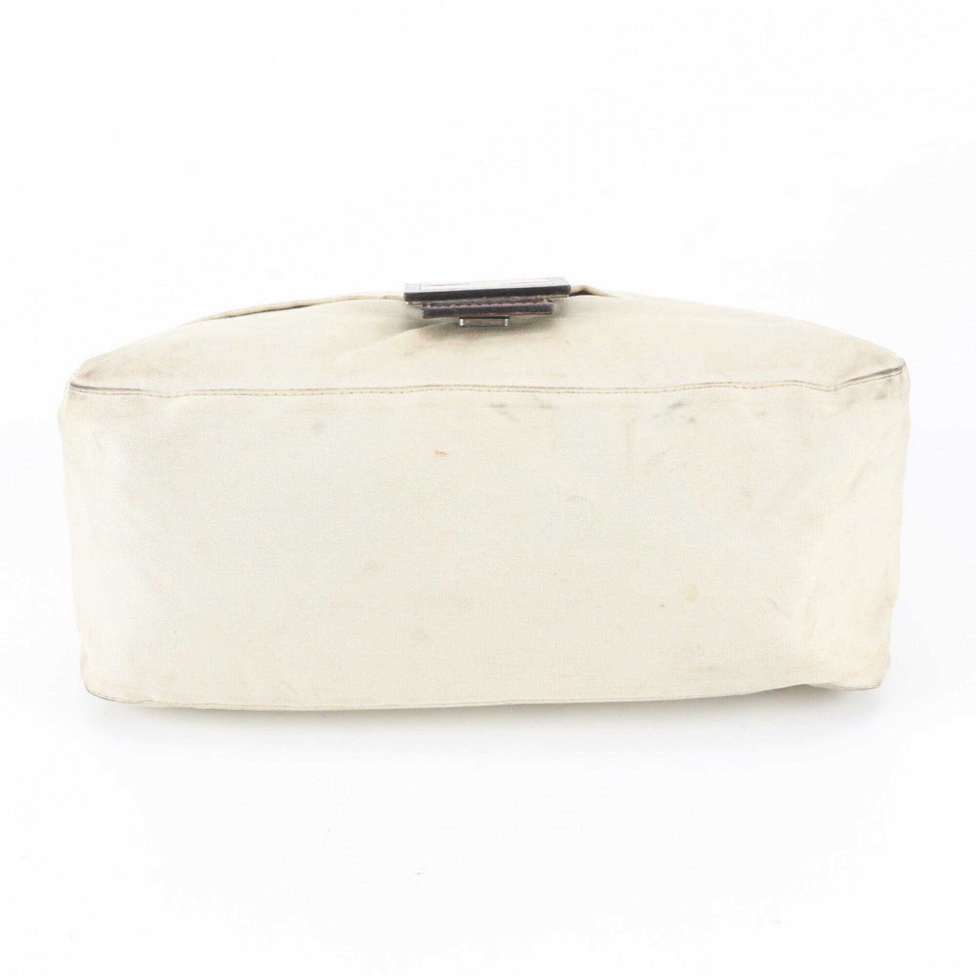 Fendi Beige Brown Leather Canvas Handbag Shoulder Bag (Pre-Owned)