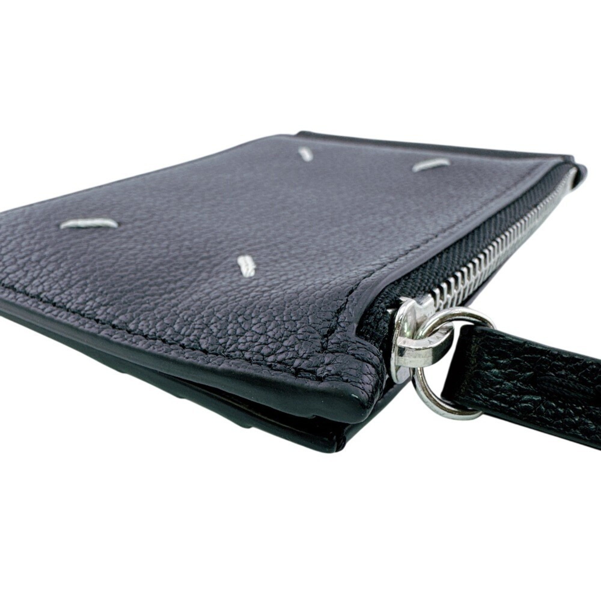 Maison Margiela Black Leather Coin Purse/Coin Case (Pre-Owned)
