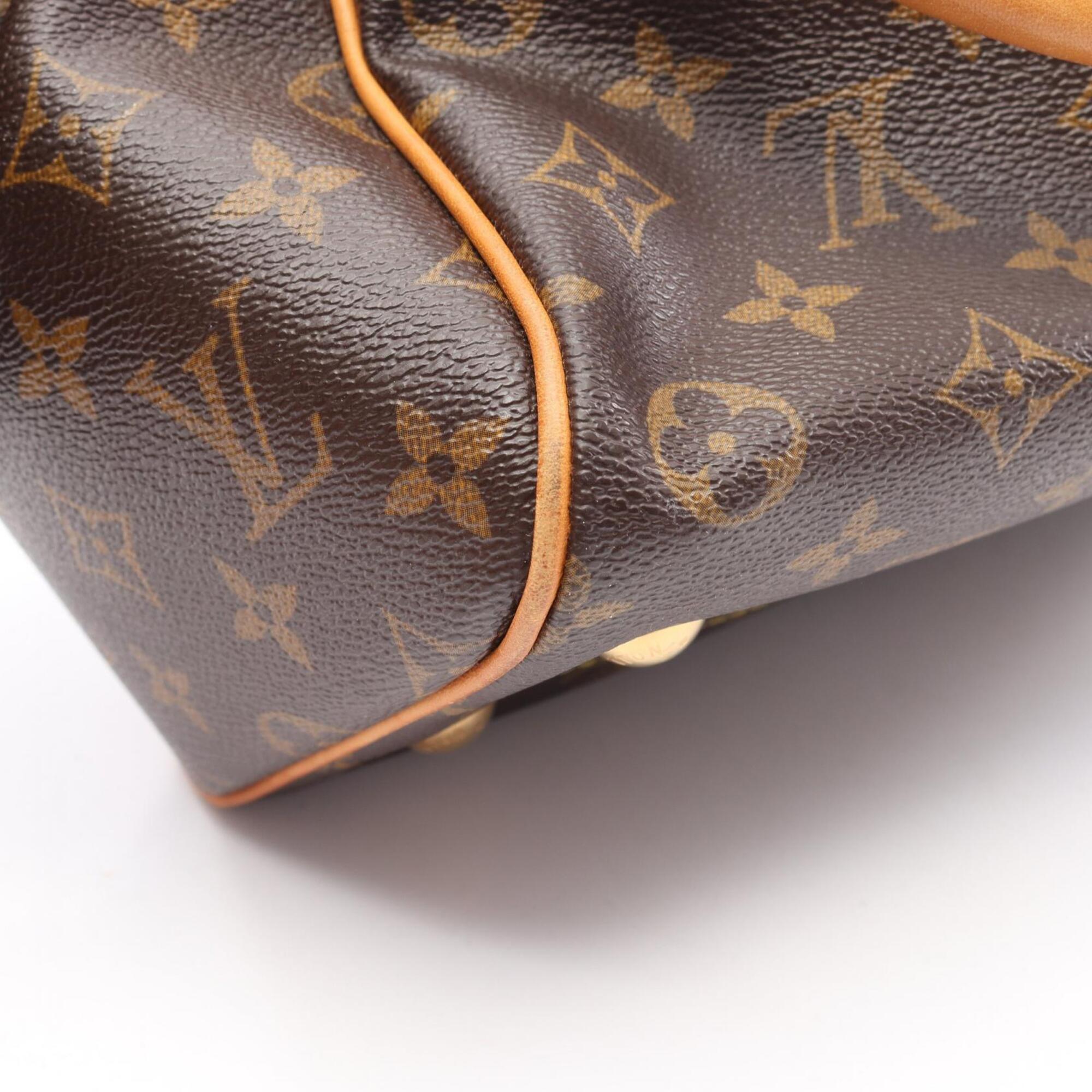 Louis Vuitton Brown Coated Canvas Leather Monogram Handbag (Pre-Owned)