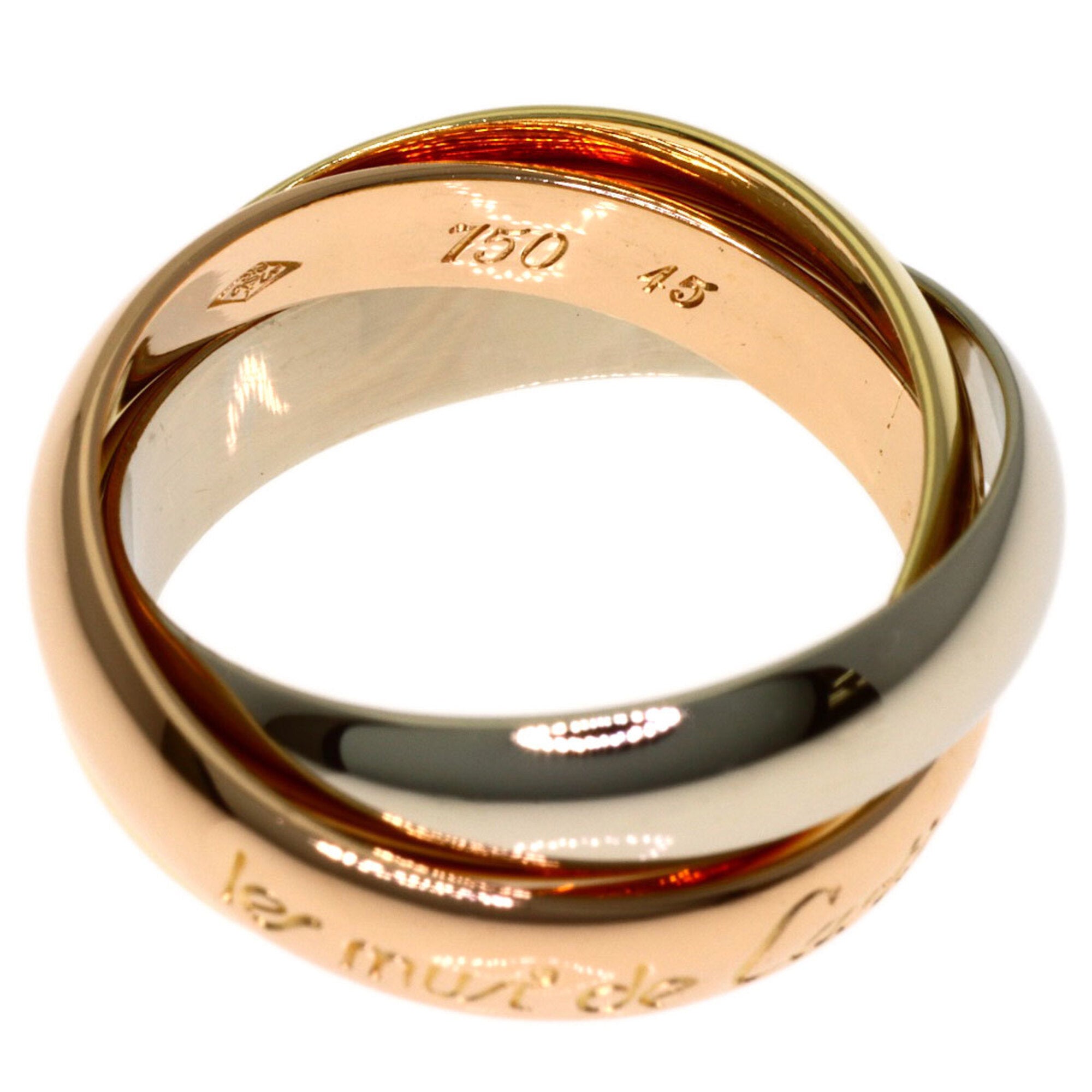 Cartier Gold Silver Yellow Gold (18K) Pink Gold (18K) White Gold (18K) Band Ring (Pre-Owned)
