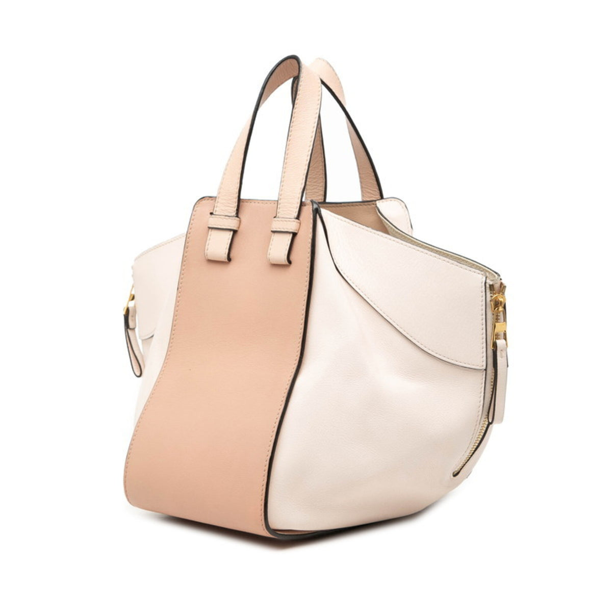 Loewe Hammock Pink Beige Leather Handbag Shoulder Bag (Pre-Owned)