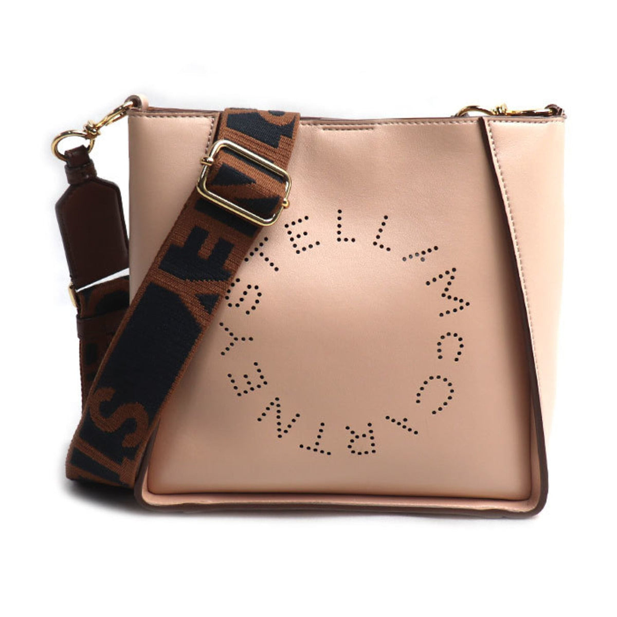 Stella Mccartney Pink Beige Faux Leather Shoulder Bag (Pre-Owned)