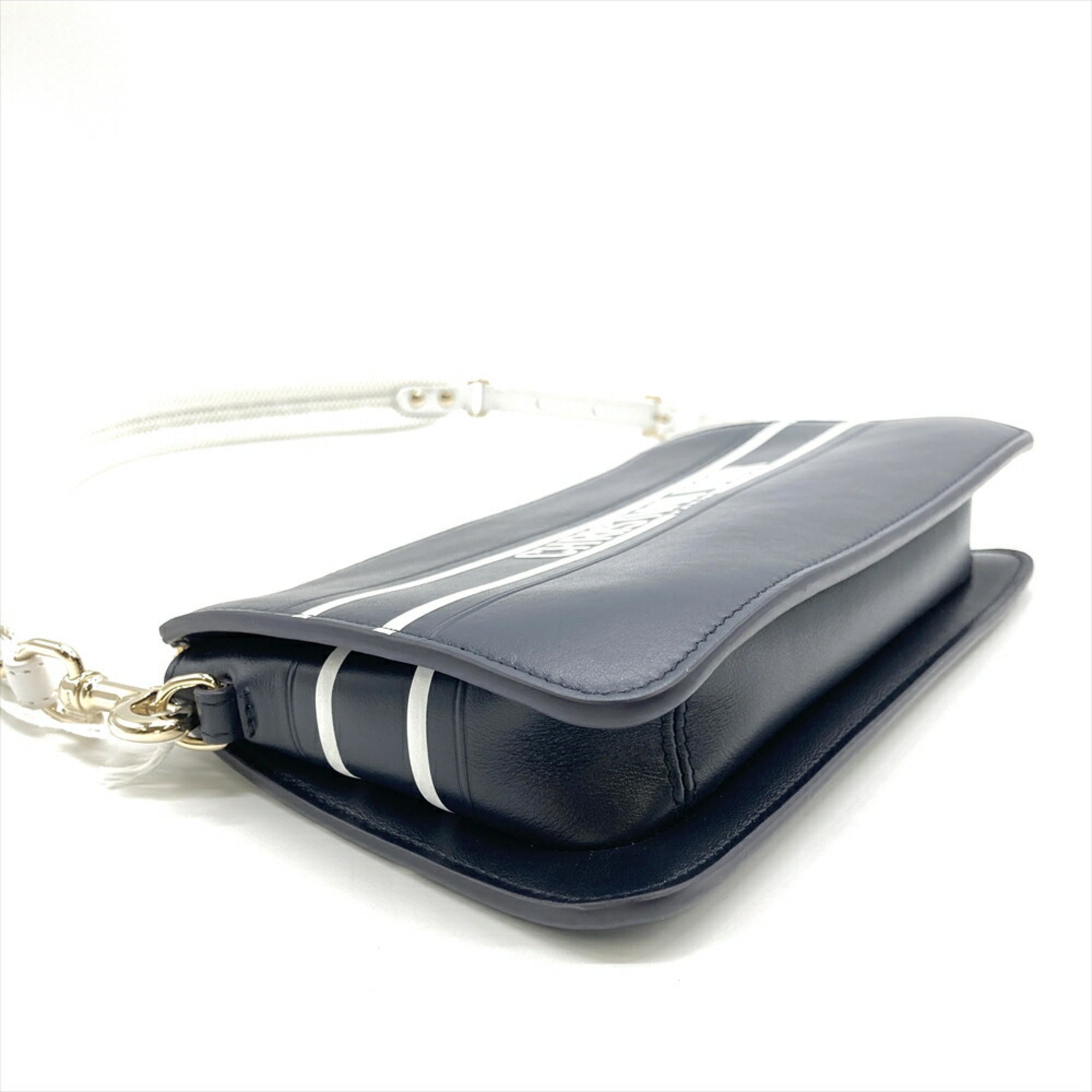Christian Dior Navy Leather Shoulder Bag (Pre-Owned)
