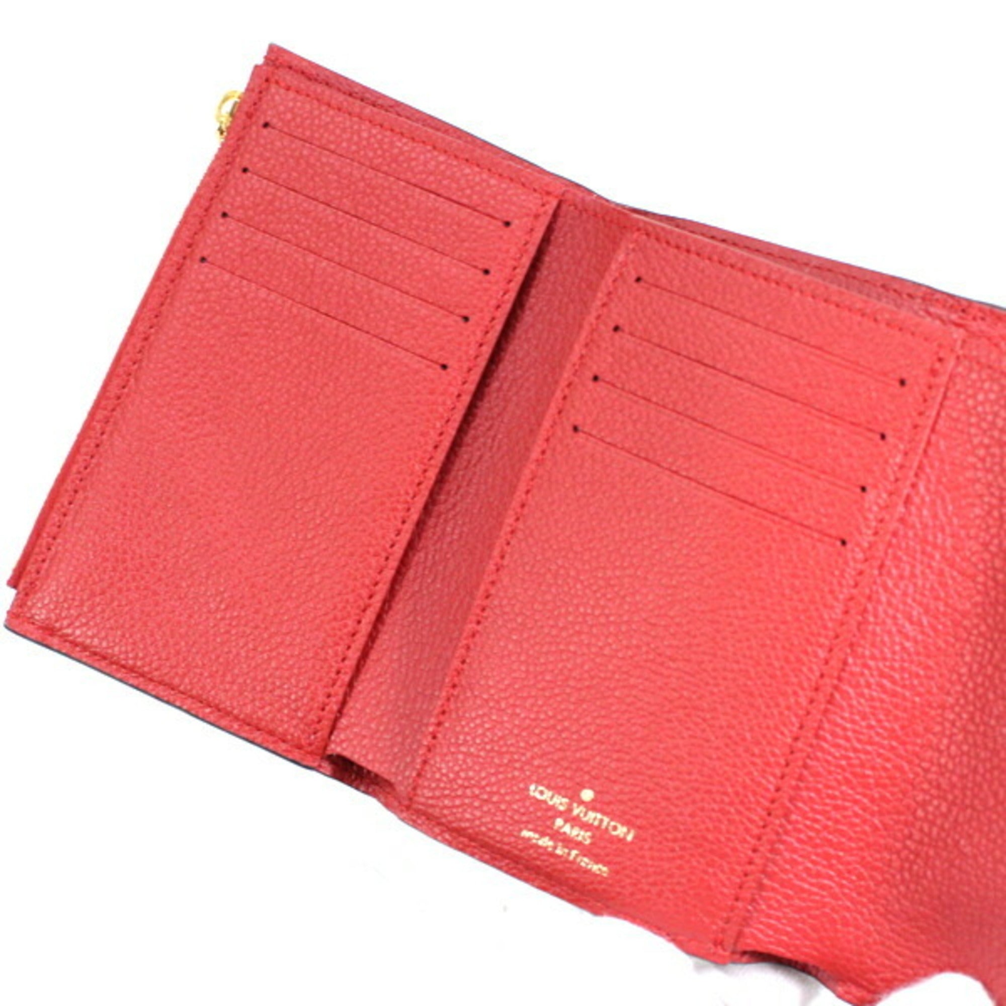 Louis Vuitton Brown Cerise Monogram Red Color Monogram Wallet (Tri-Fold) (Pre-Owned)