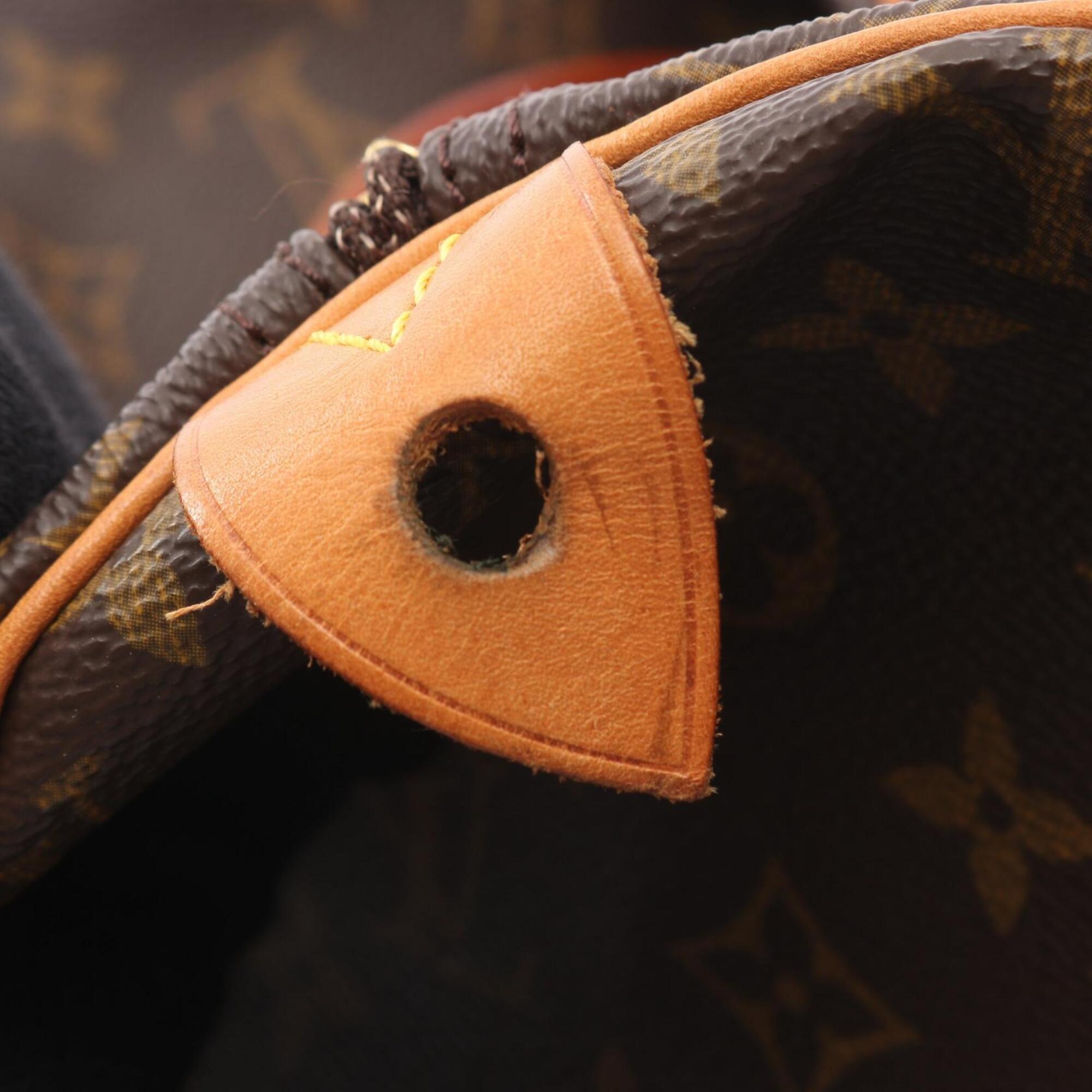 Louis Vuitton Brown Monogram Coated Canvas Leather Handbag (Pre-Owned)