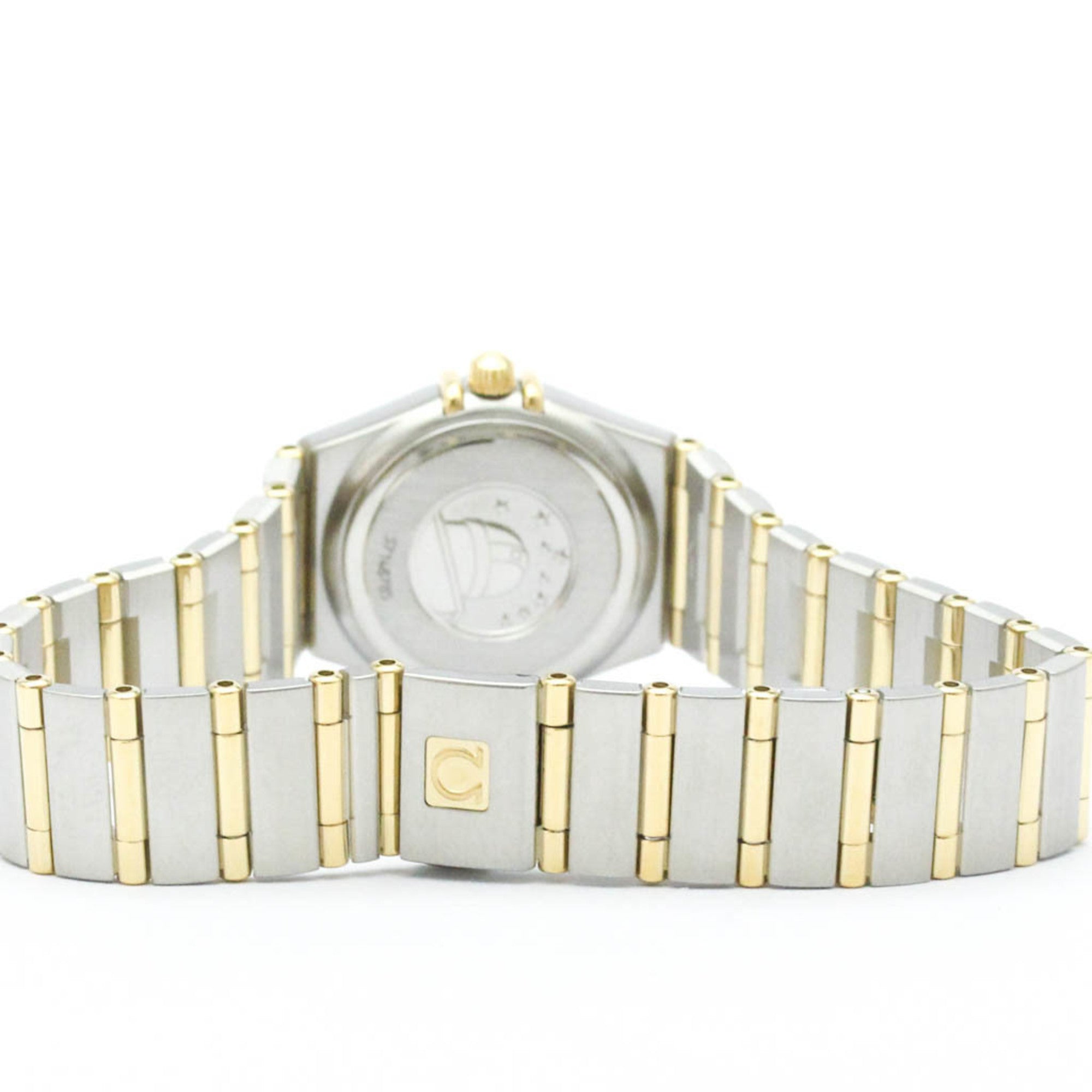 Omega Constellation Quartz Watch Stainless Steel And Yellow Gold With Diamond Bezel And Mother Of Pearl Watch (Pre-Owned)