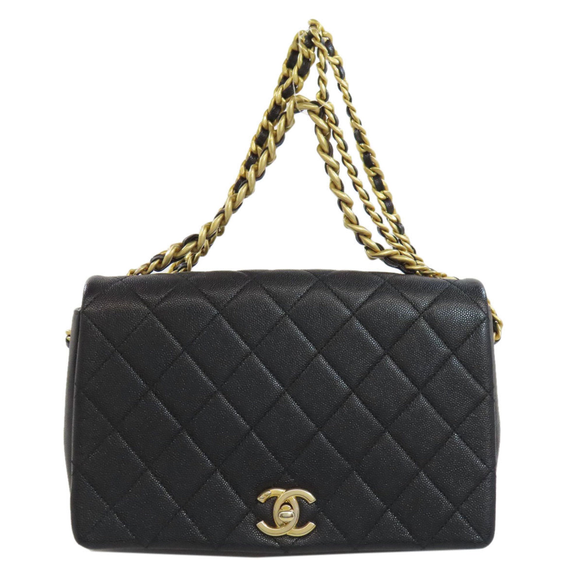 Chanel Black Leather Shoulder Bag (Pre-Owned)