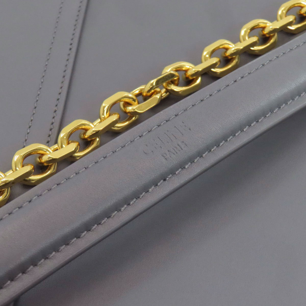 Celine Gray Leather Shoulder Bag (Pre-Owned)