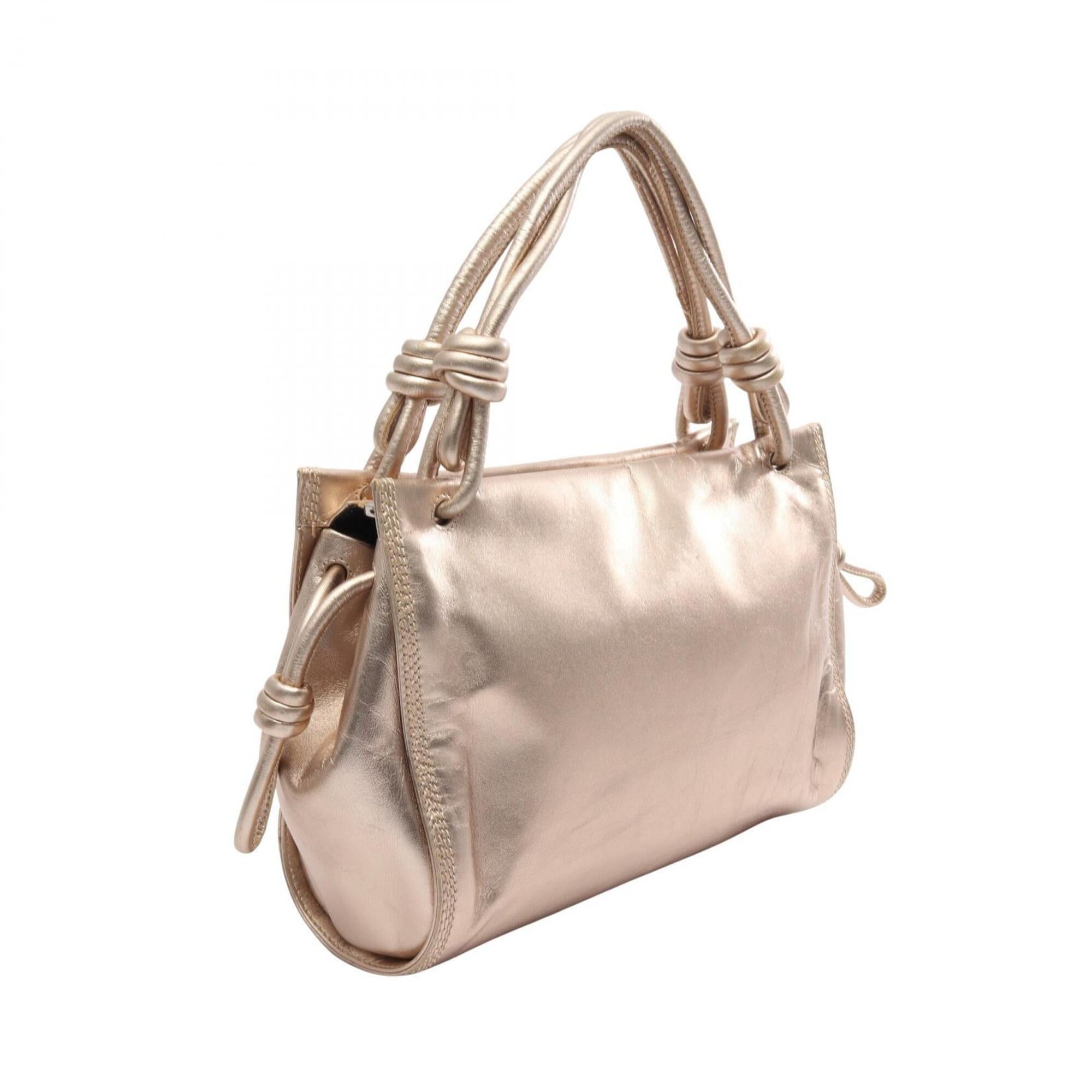 Loewe Gold Leather Handbag (Pre-Owned)