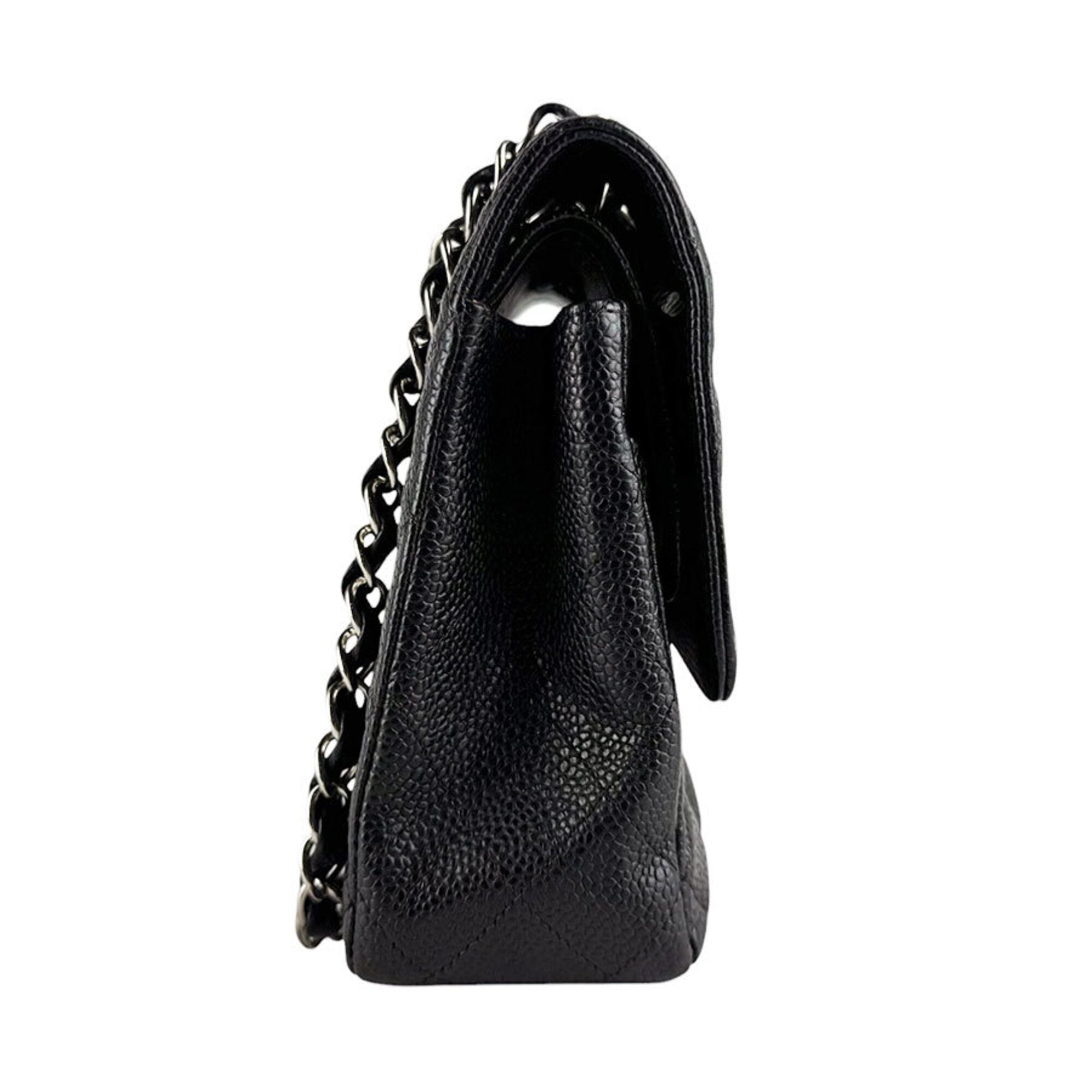 Chanel Black Grained Calfskin Shoulder Bag (Pre-Owned)
