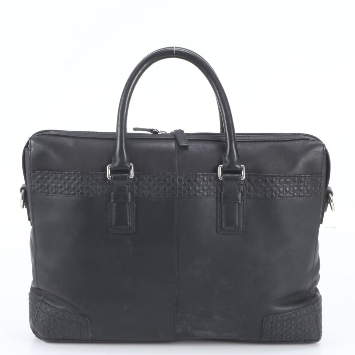 Coach Black Leather Briefcase Tote Bag (Pre-Owned)