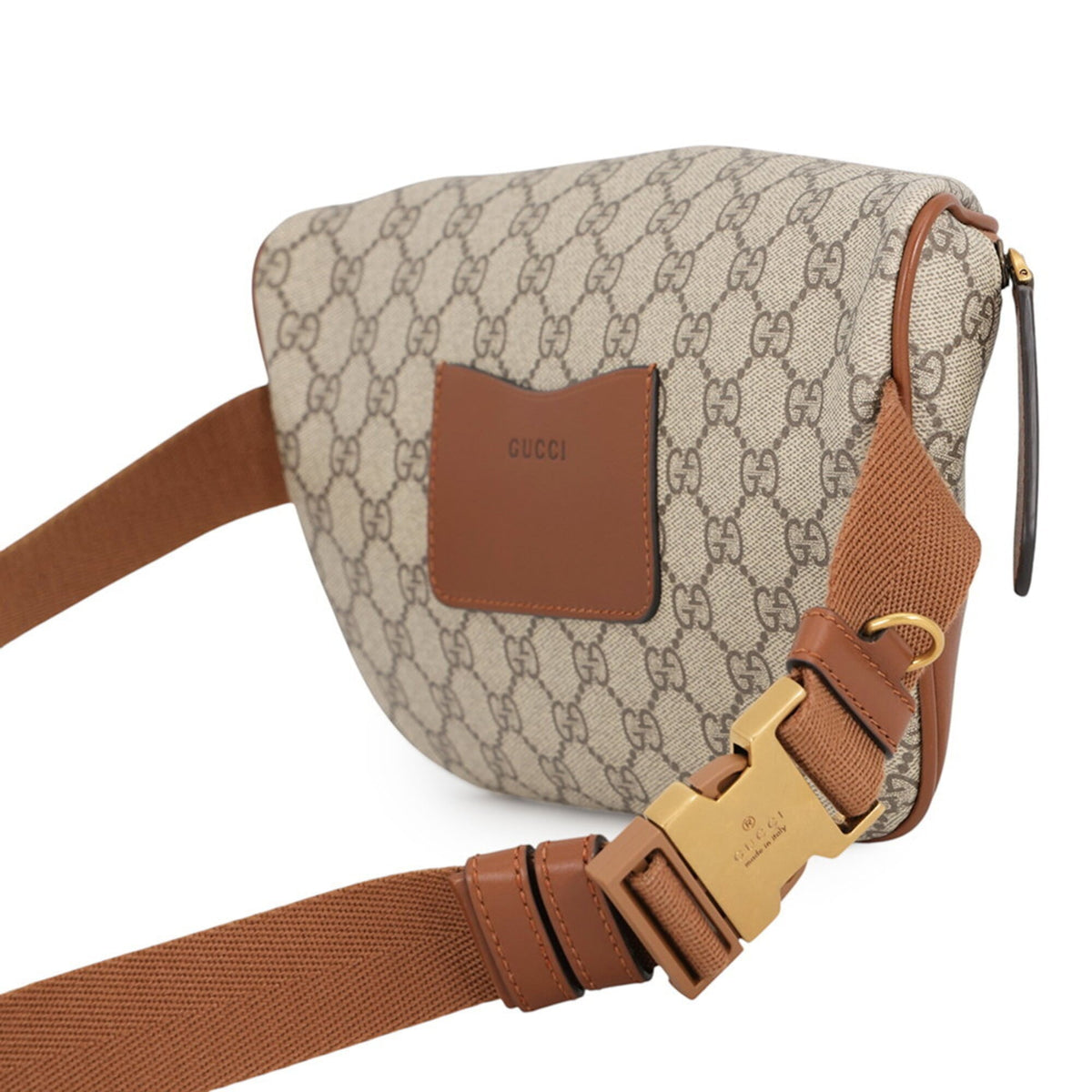 Gucci Beige Brown Leather Pvc Sling Bag (Pre-Owned)