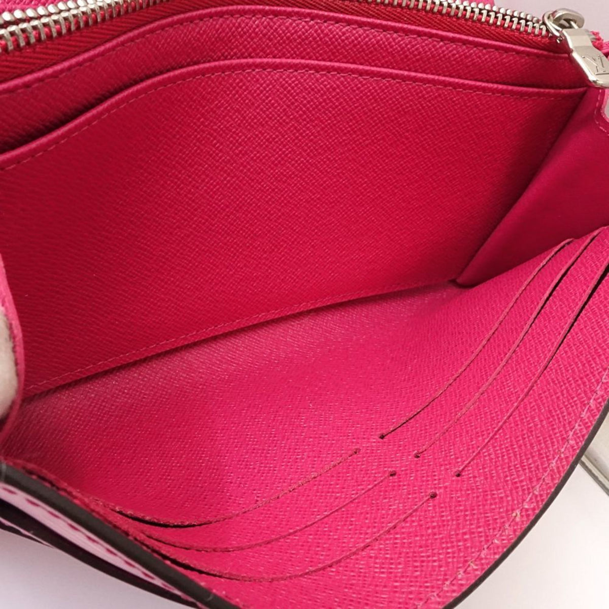 Louis Vuitton Hot Pink Leather Long Wallet (Bi-Fold) (Pre-Owned)